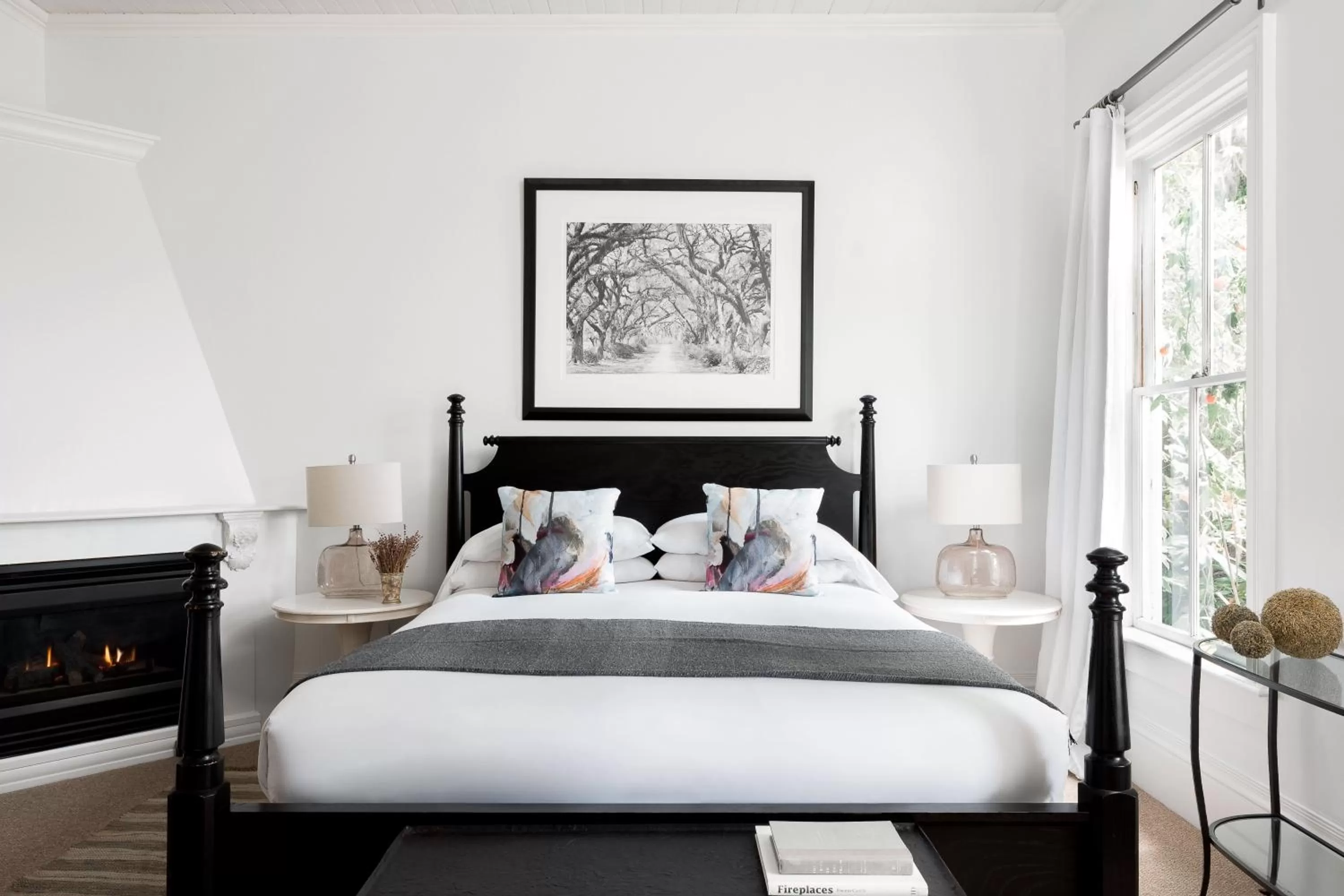 Decorative detail, Bed in Inns of Mendocino