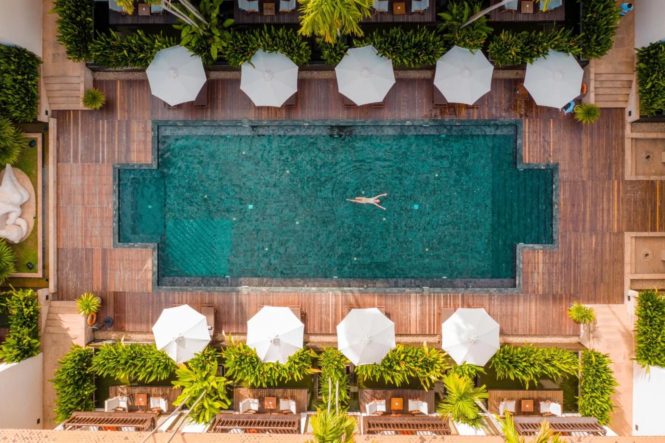 Pool view in Anantara Angkor Resort