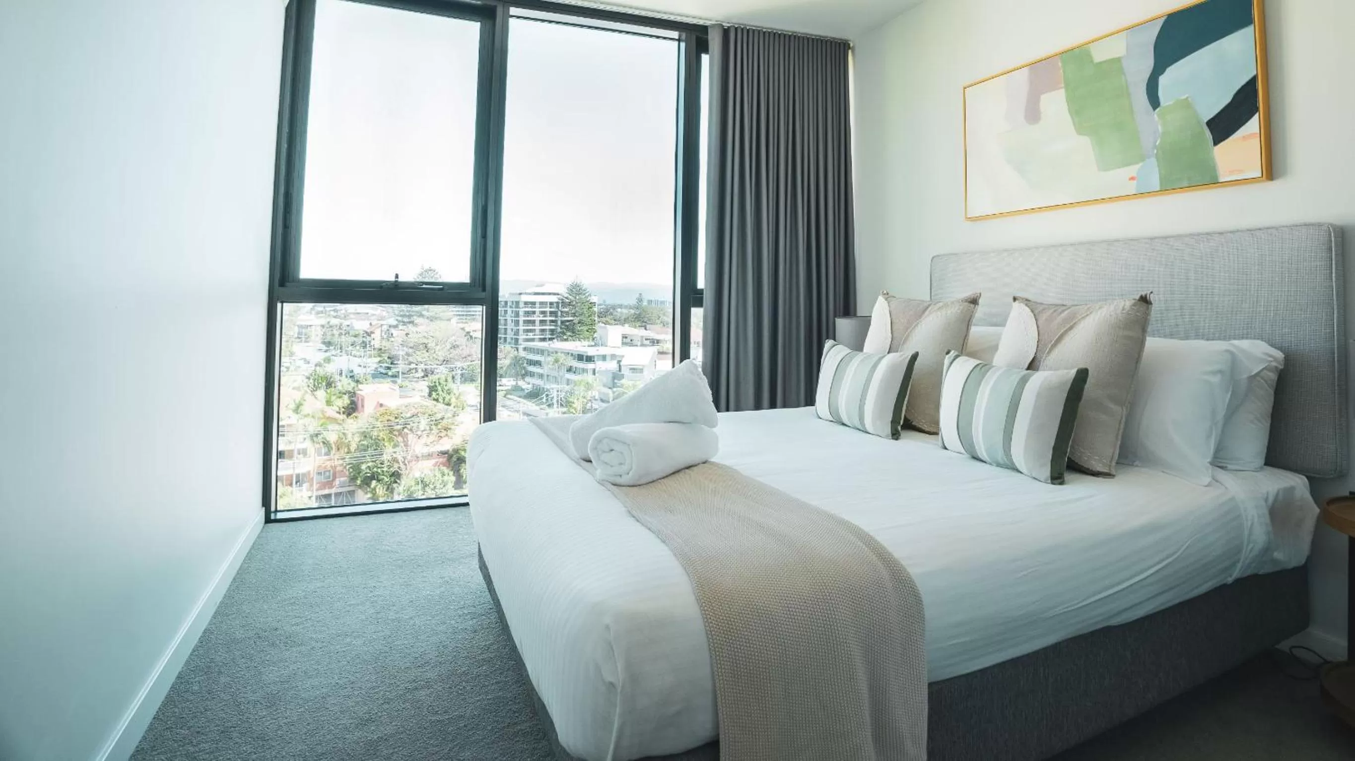 Bedroom, Bed in Vue Broadbeach - Official
