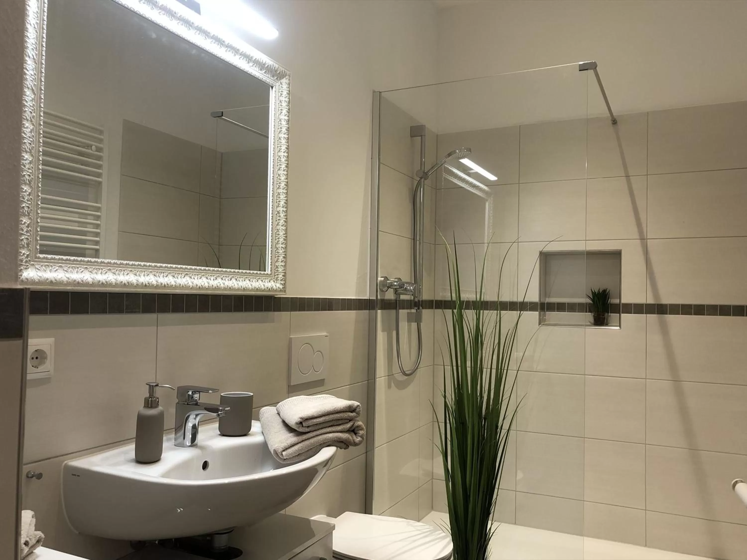 Bathroom in Pension und Ferienwohnung Frech