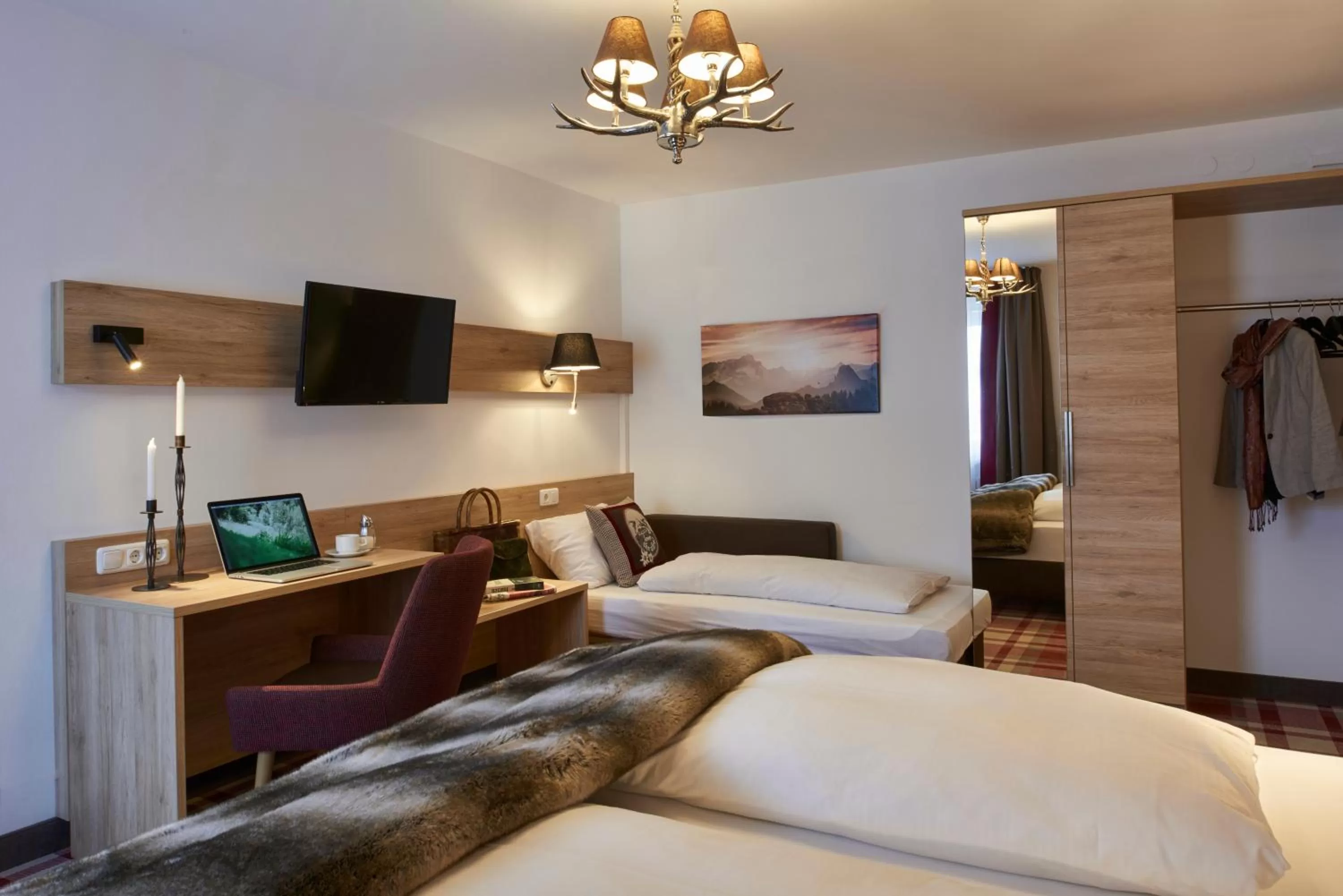 Bed in Hotel Weißbräu