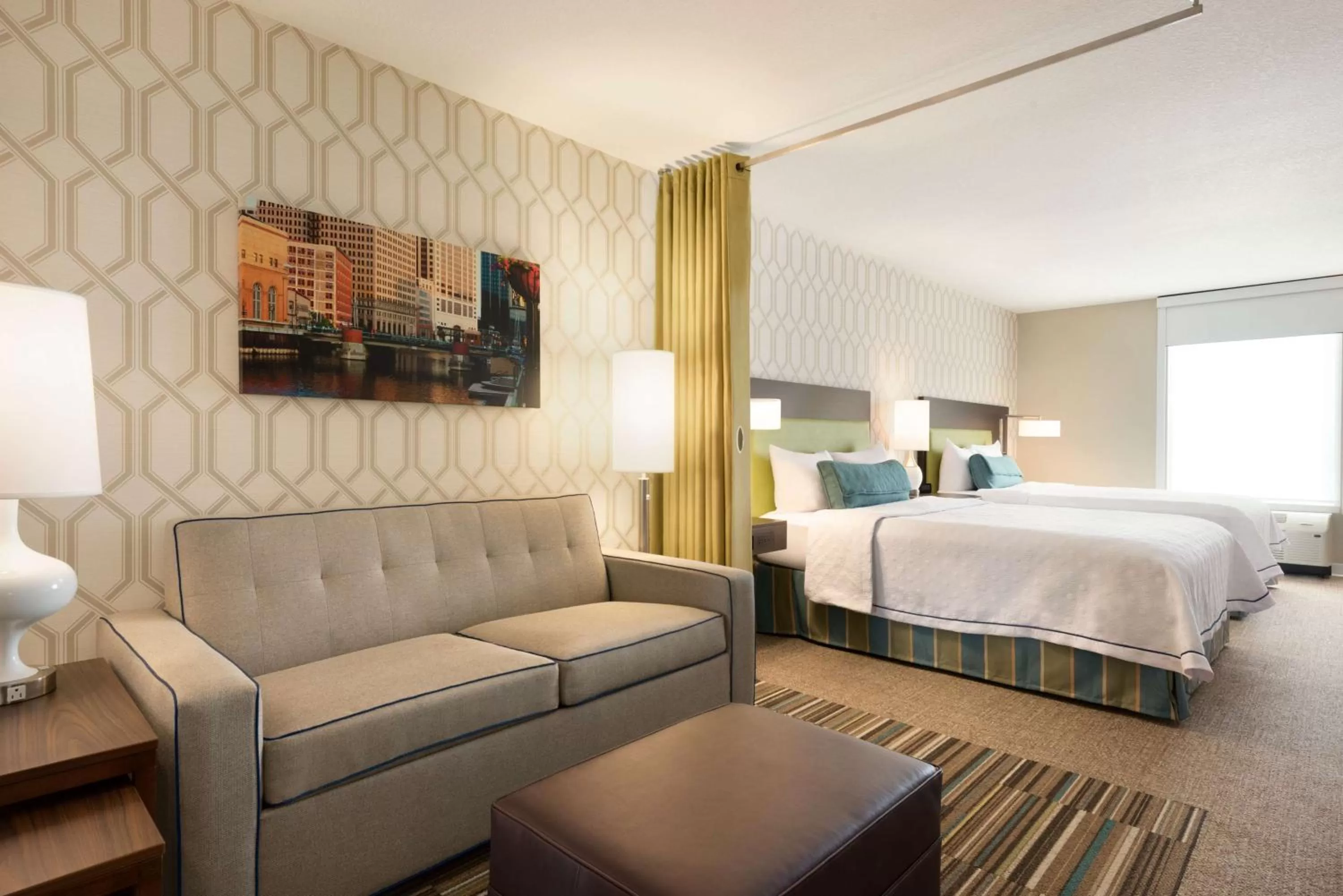 Queen Studio with Two Queen Beds - Non-Smoking in Home2 Suites by Hilton Milwaukee Brookfield