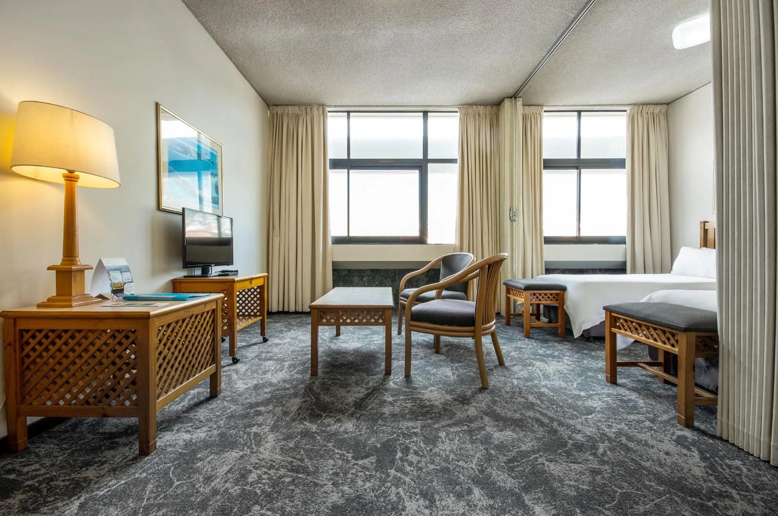 Bed in Gardens Centre Holiday Apartments