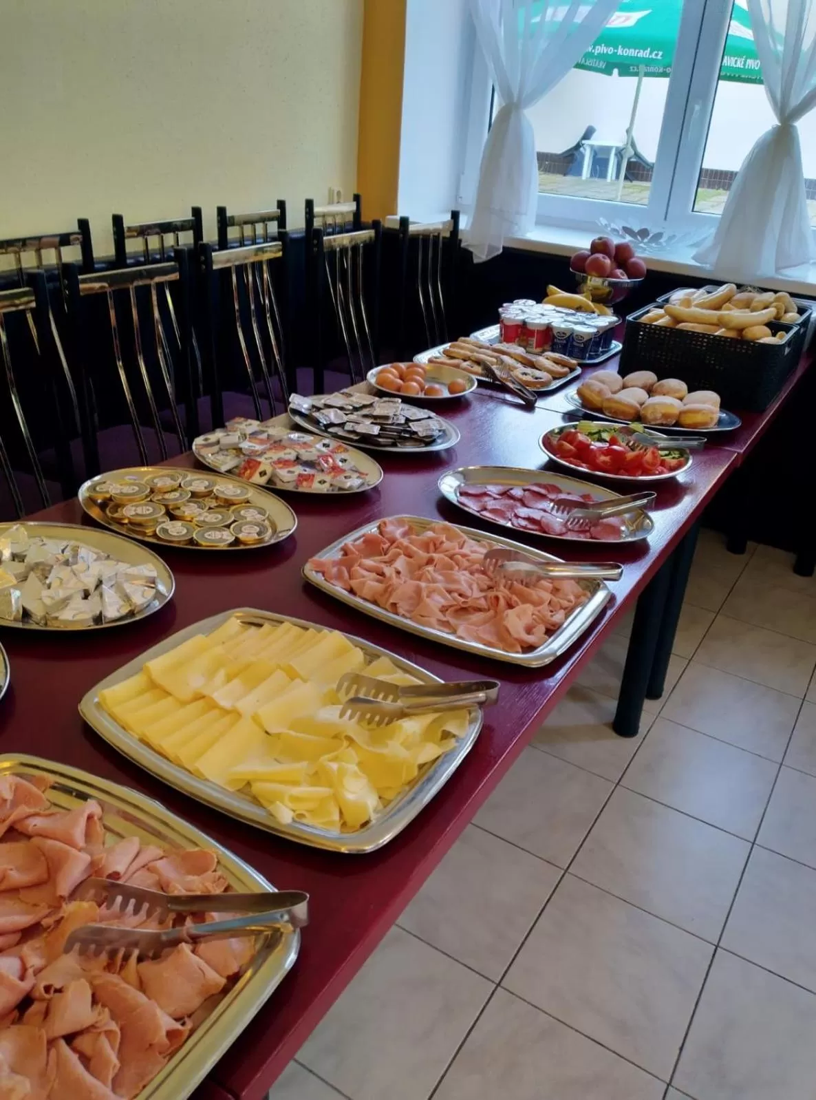 Continental breakfast in Hotel U Jezírka