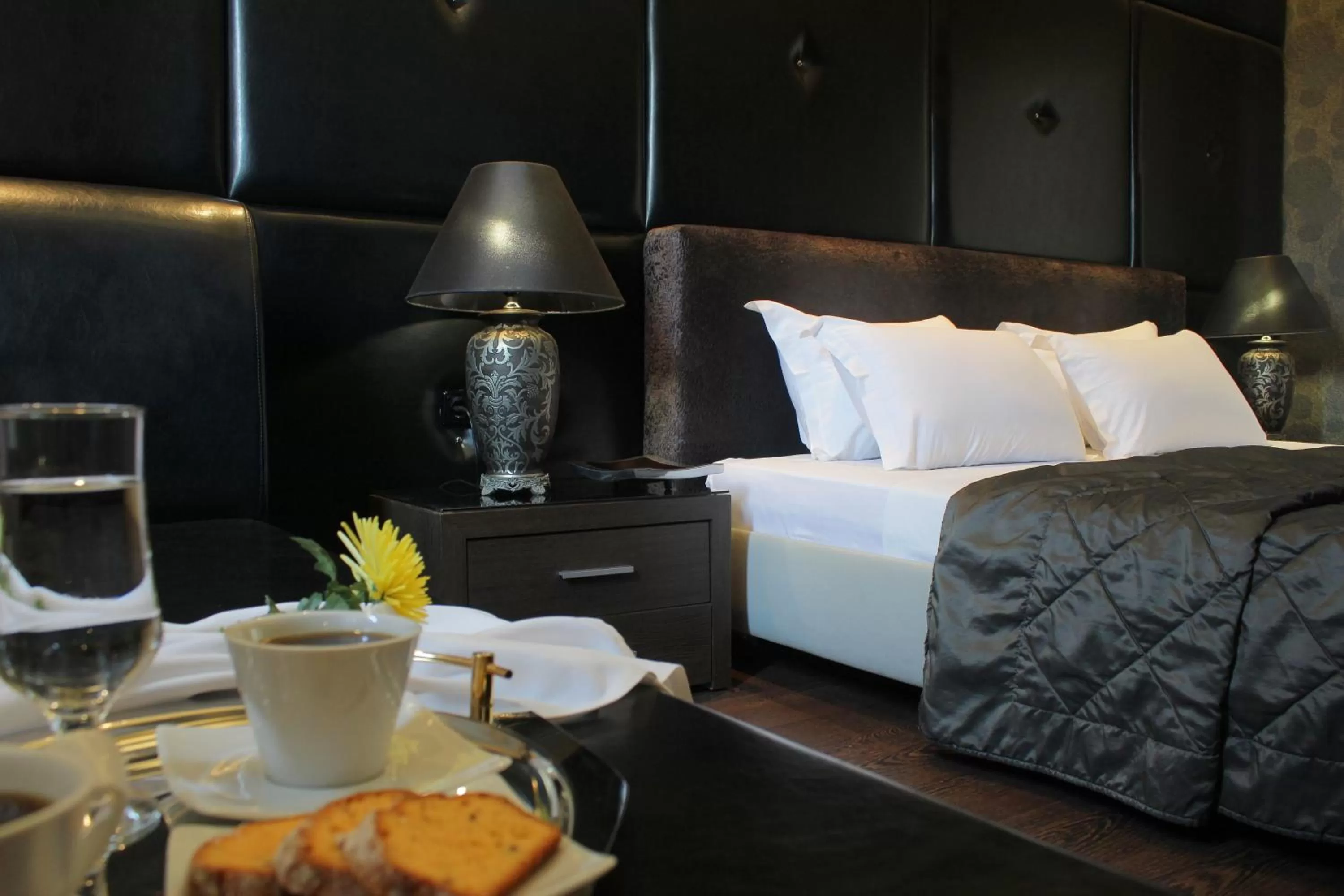 Bed in Galaxy Art Hotel