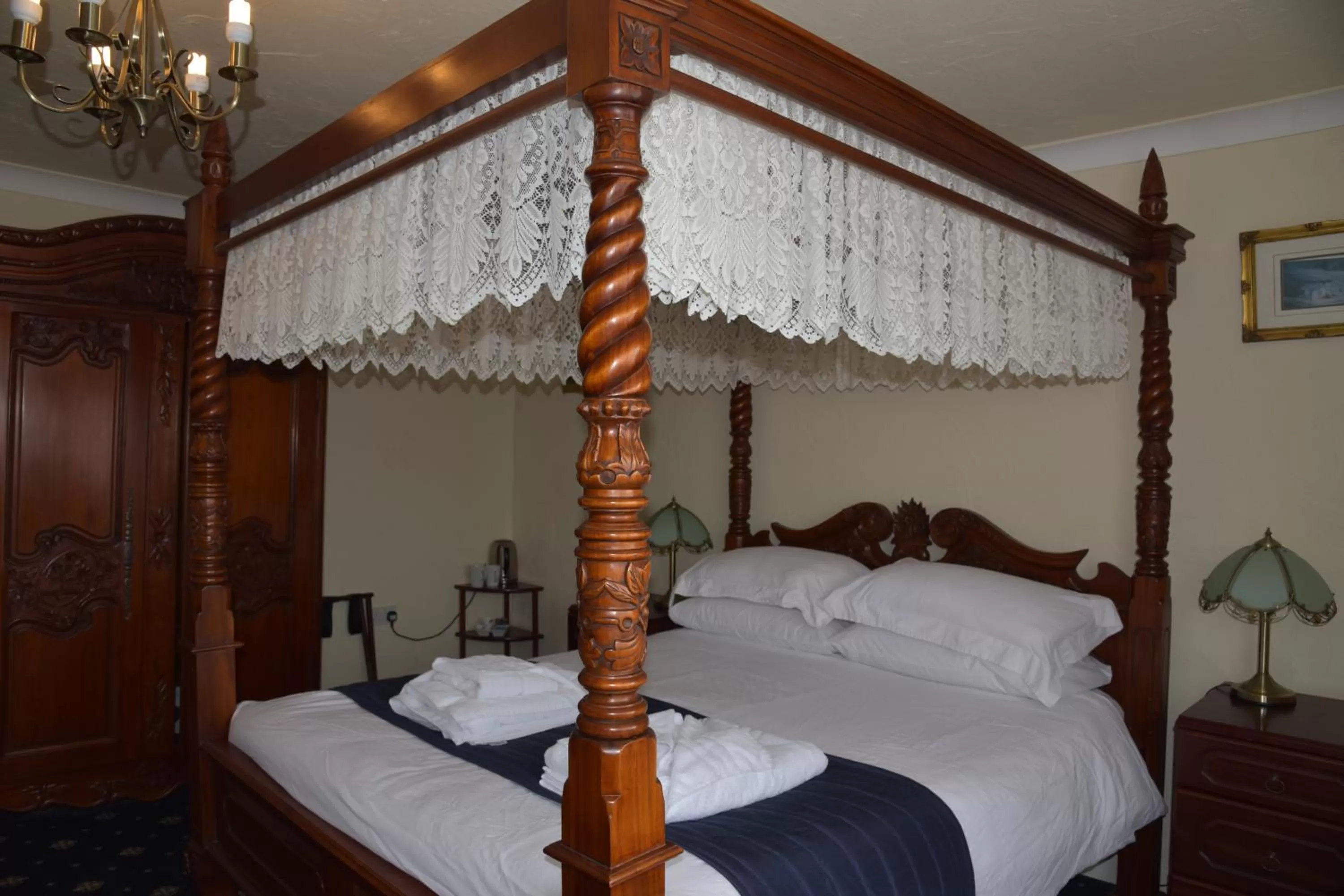 Bed in Dinorben Arms Hotel