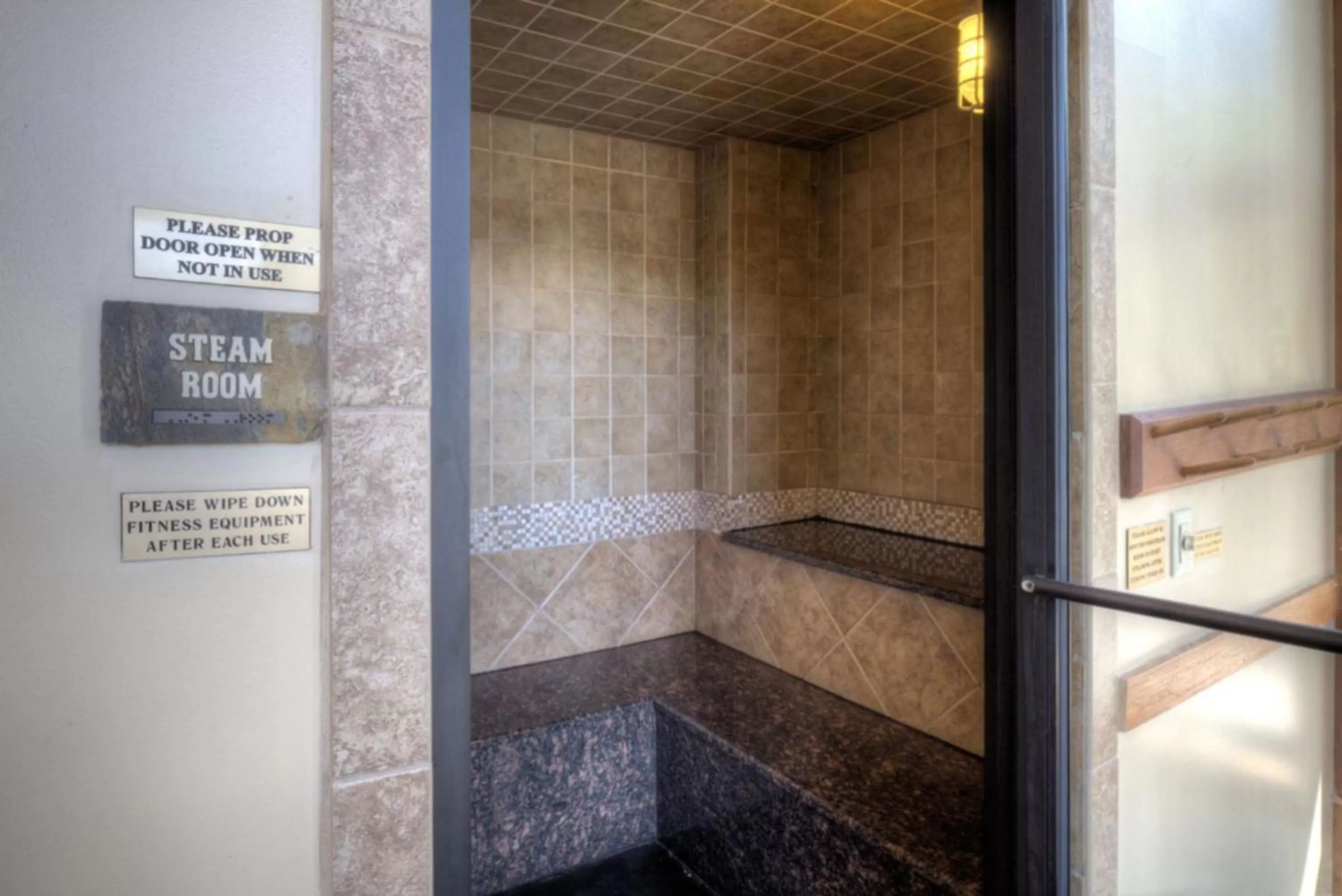 Steam room in Red Hawk Lodge by Summit County Mountain Retreats