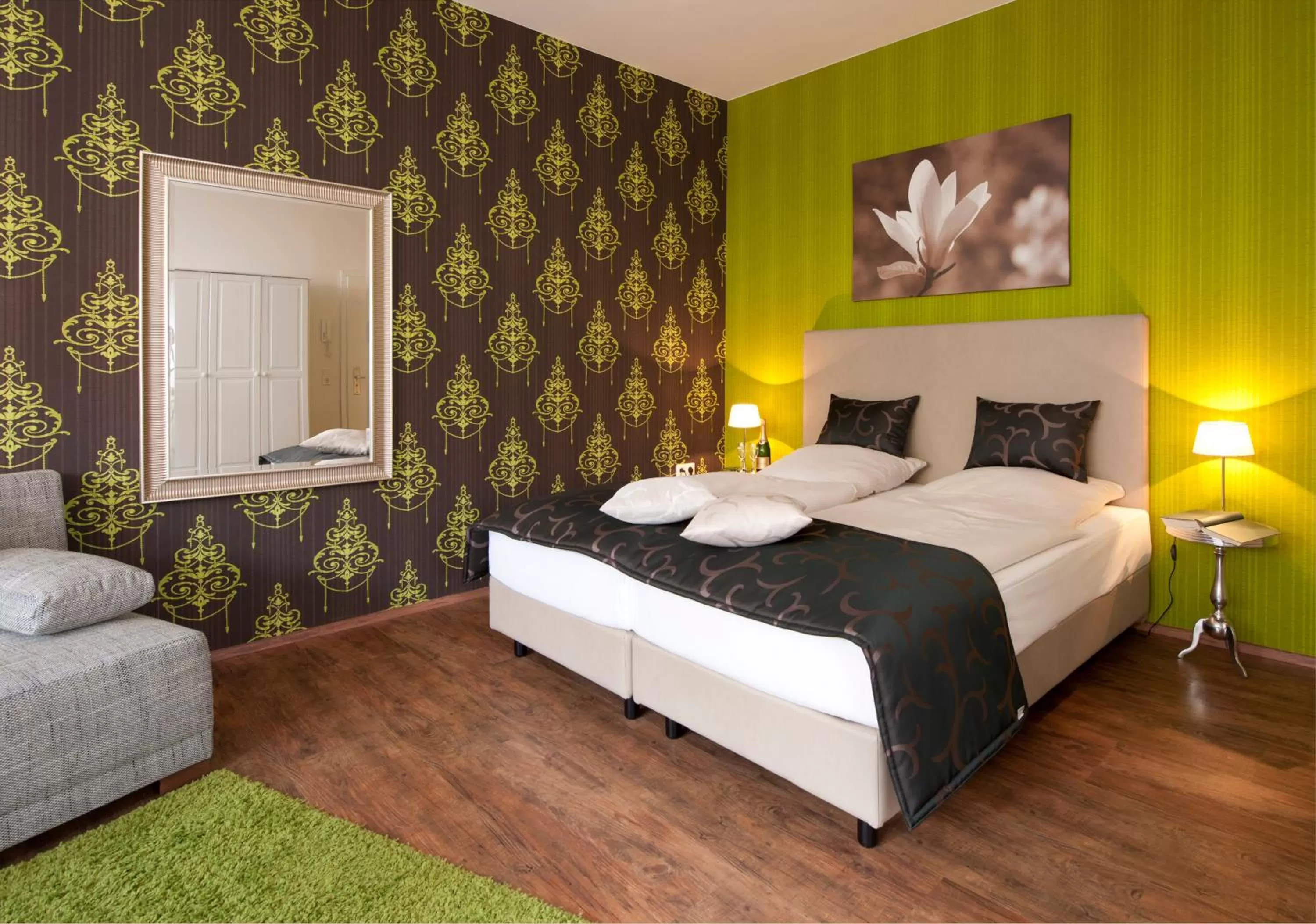 Bed in Arthotel ANA Residence Bremen