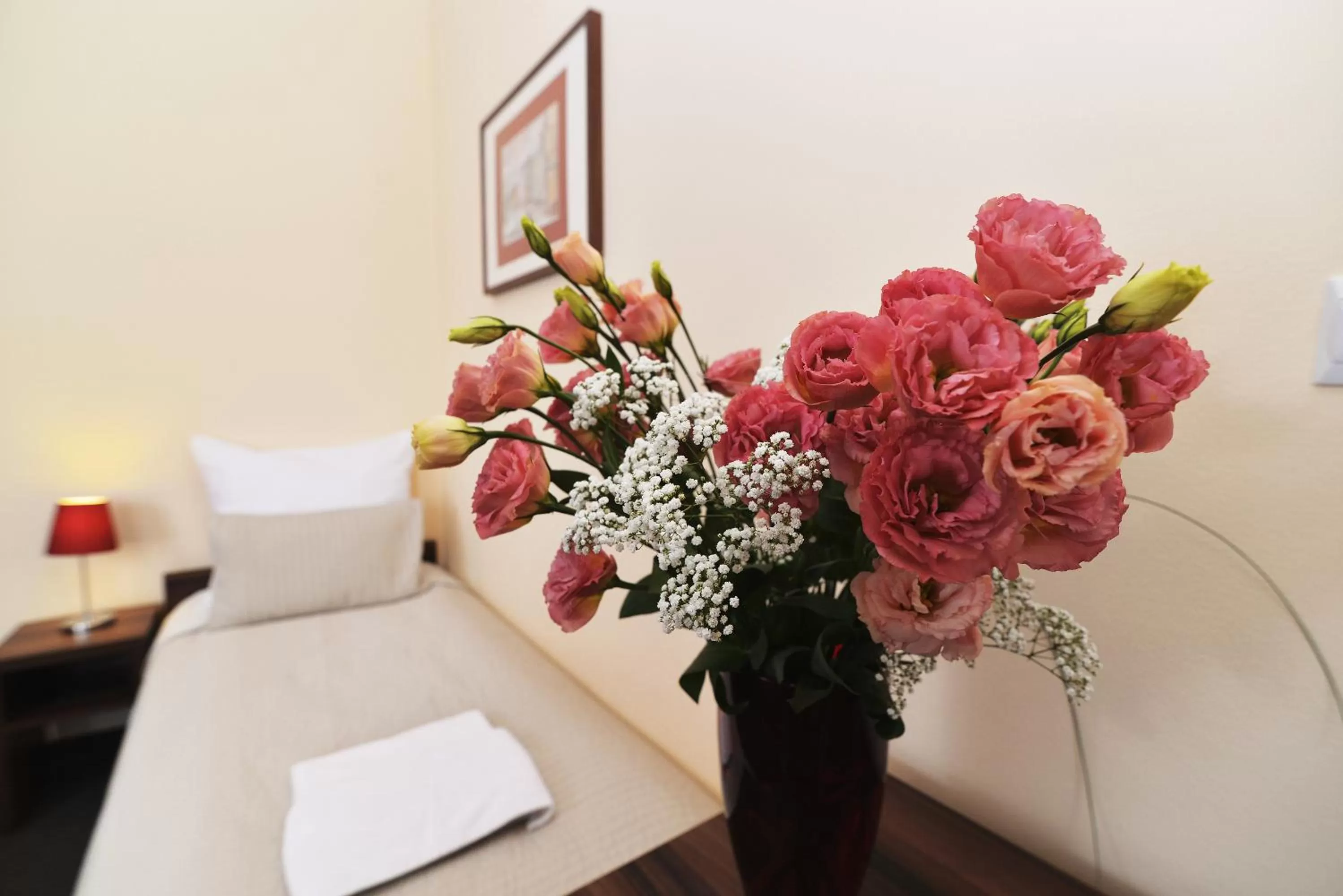 Bed in Hotel Pod Jeleniem