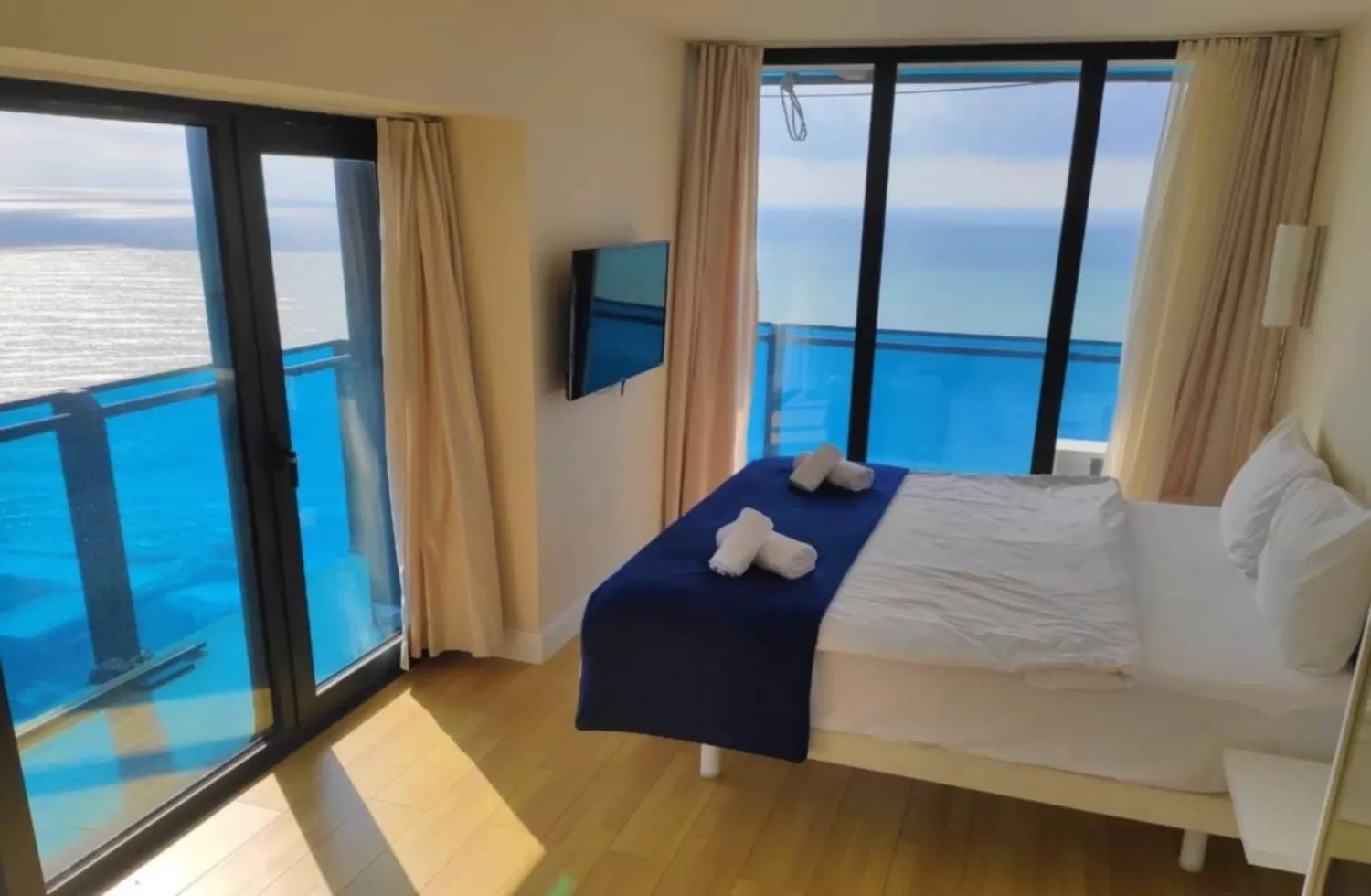 Bed, Sea View in Batumi Orbi City Wonderful Sea View