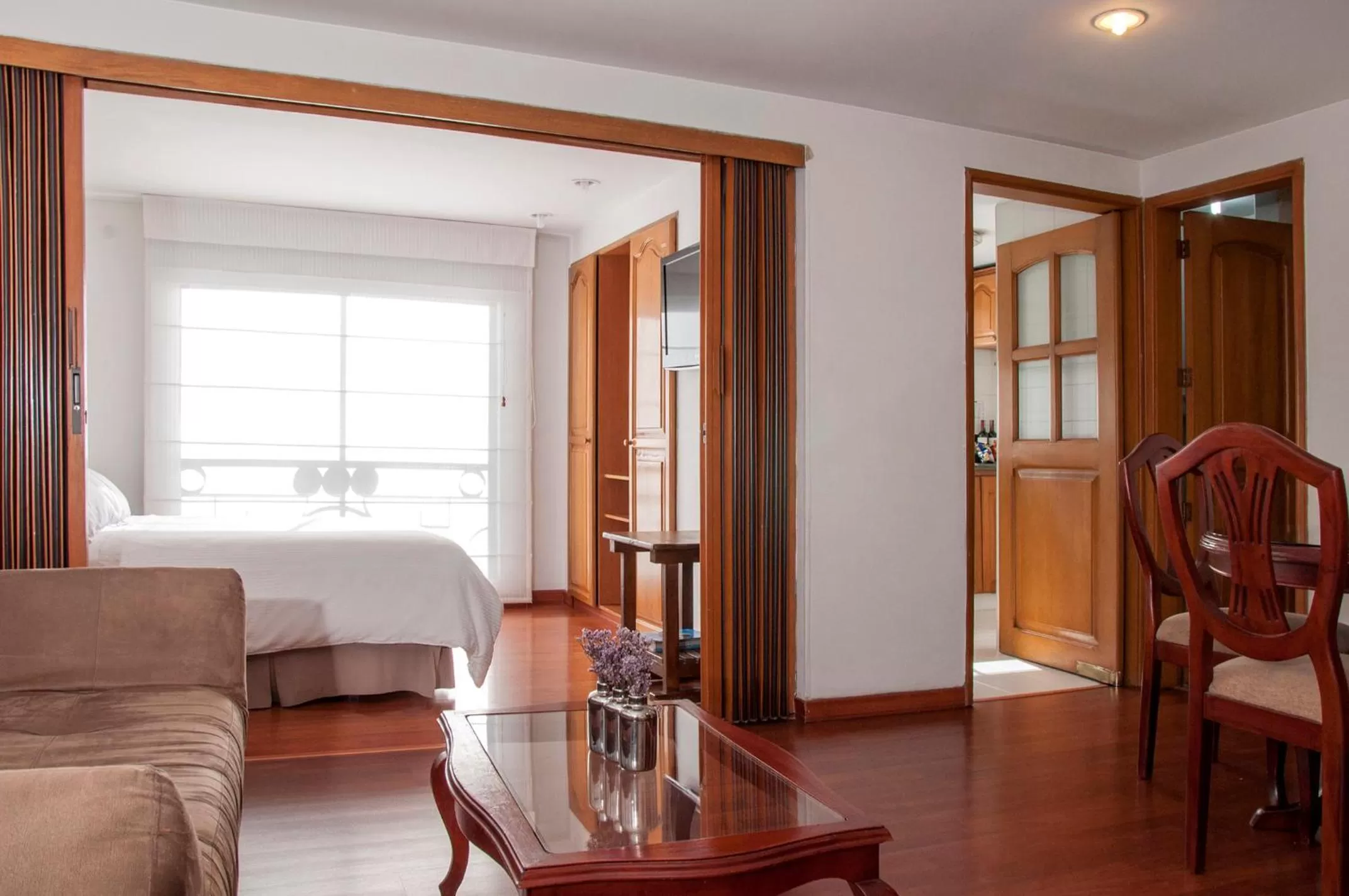 Living room, Bed in Apartaestudios Los Andes