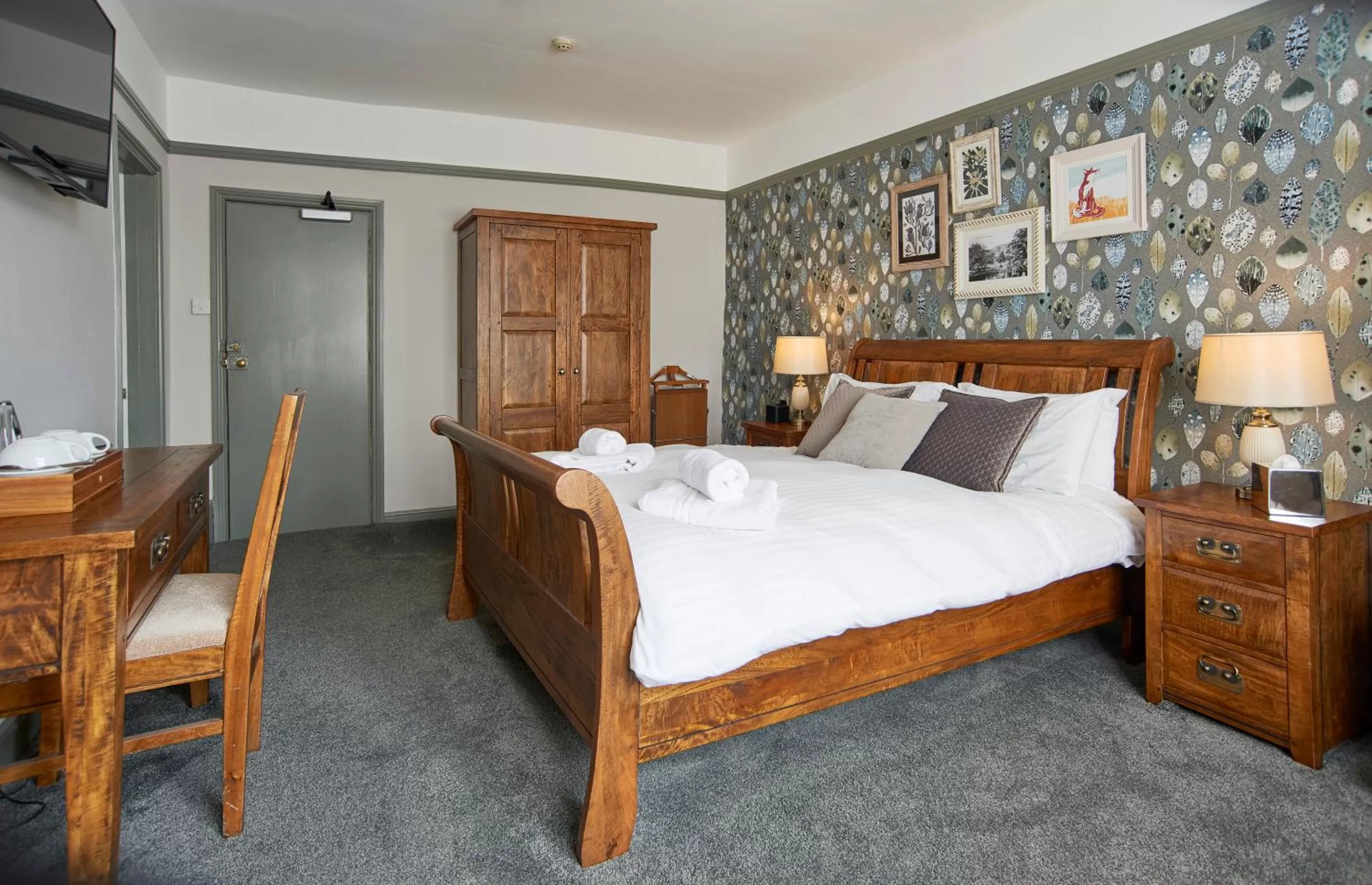 Bed in The Angel Inn Hotel