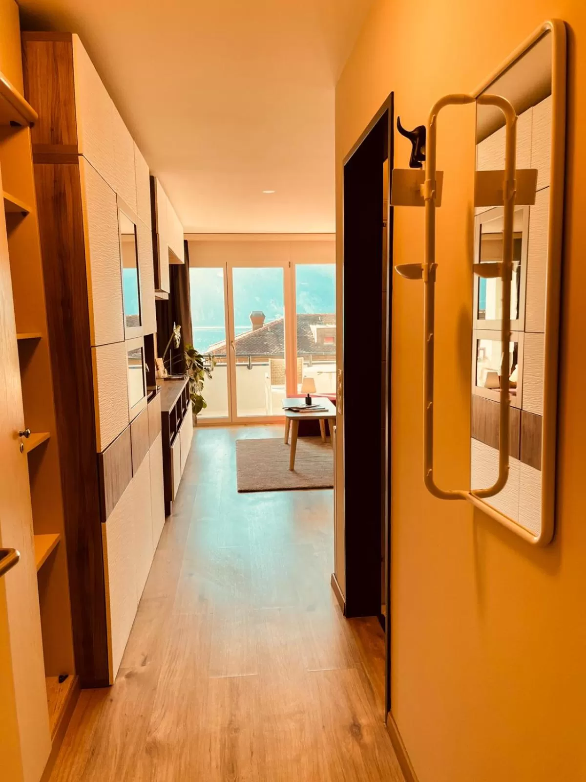 Living room in Seehotel Riviera at Lake Lucerne