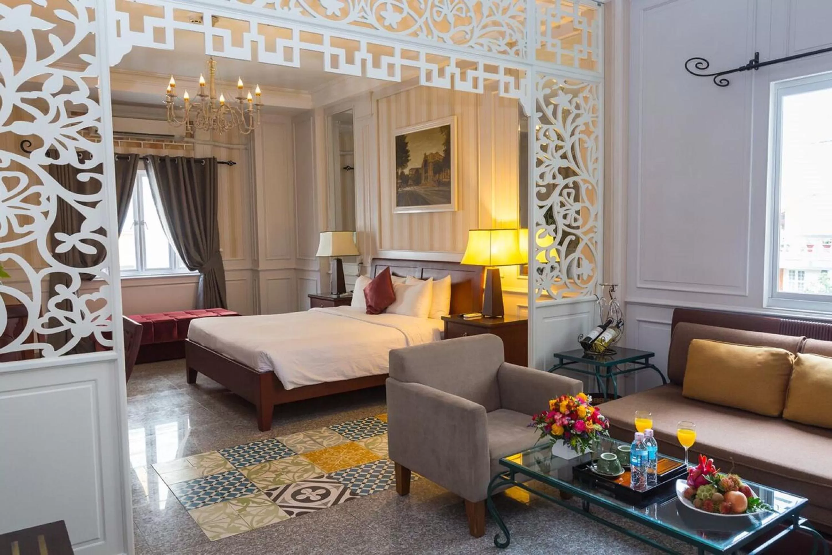 Living room, Bed in Ben Thanh Boutique Hotel