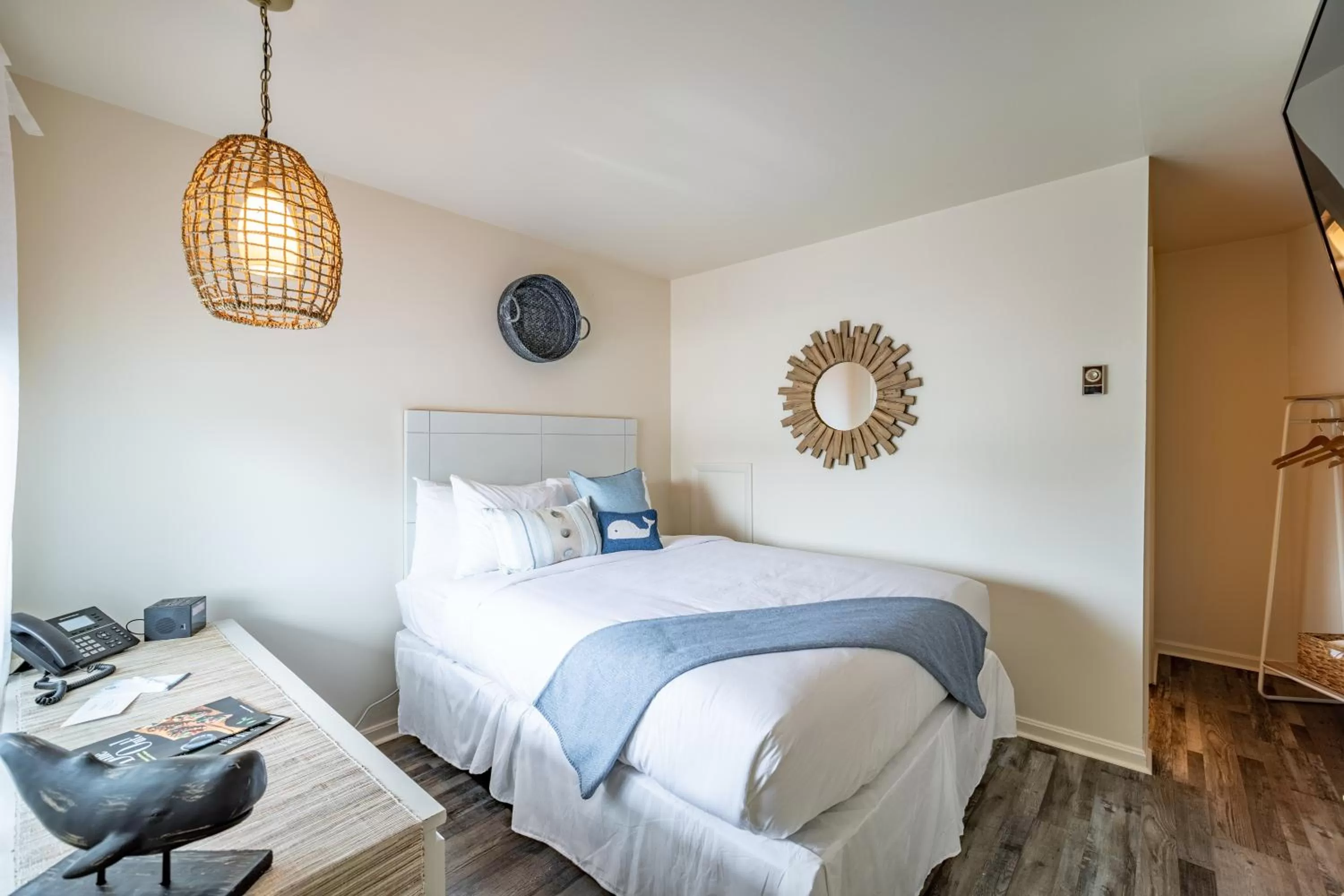 Bed in Ocean Glass Inn