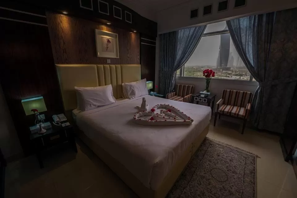 Bed in Kuwait Continental Hotel