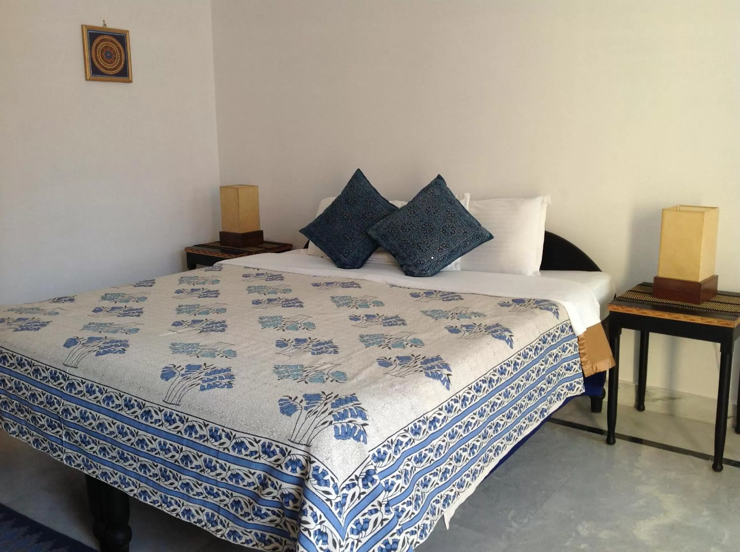 Bed in Seventh Heaven Inn Rishikesh