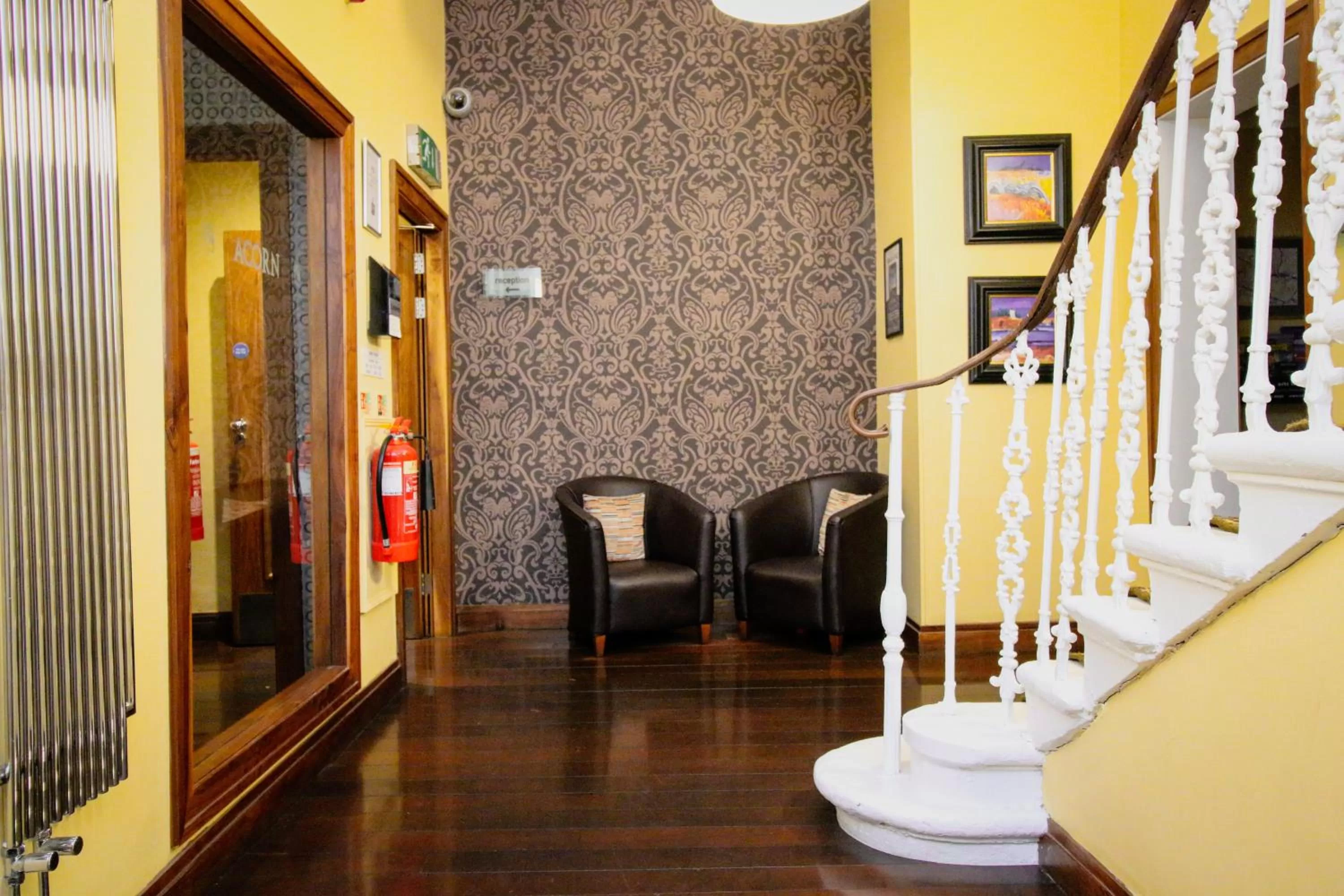 Seating area in Acorn Hotel