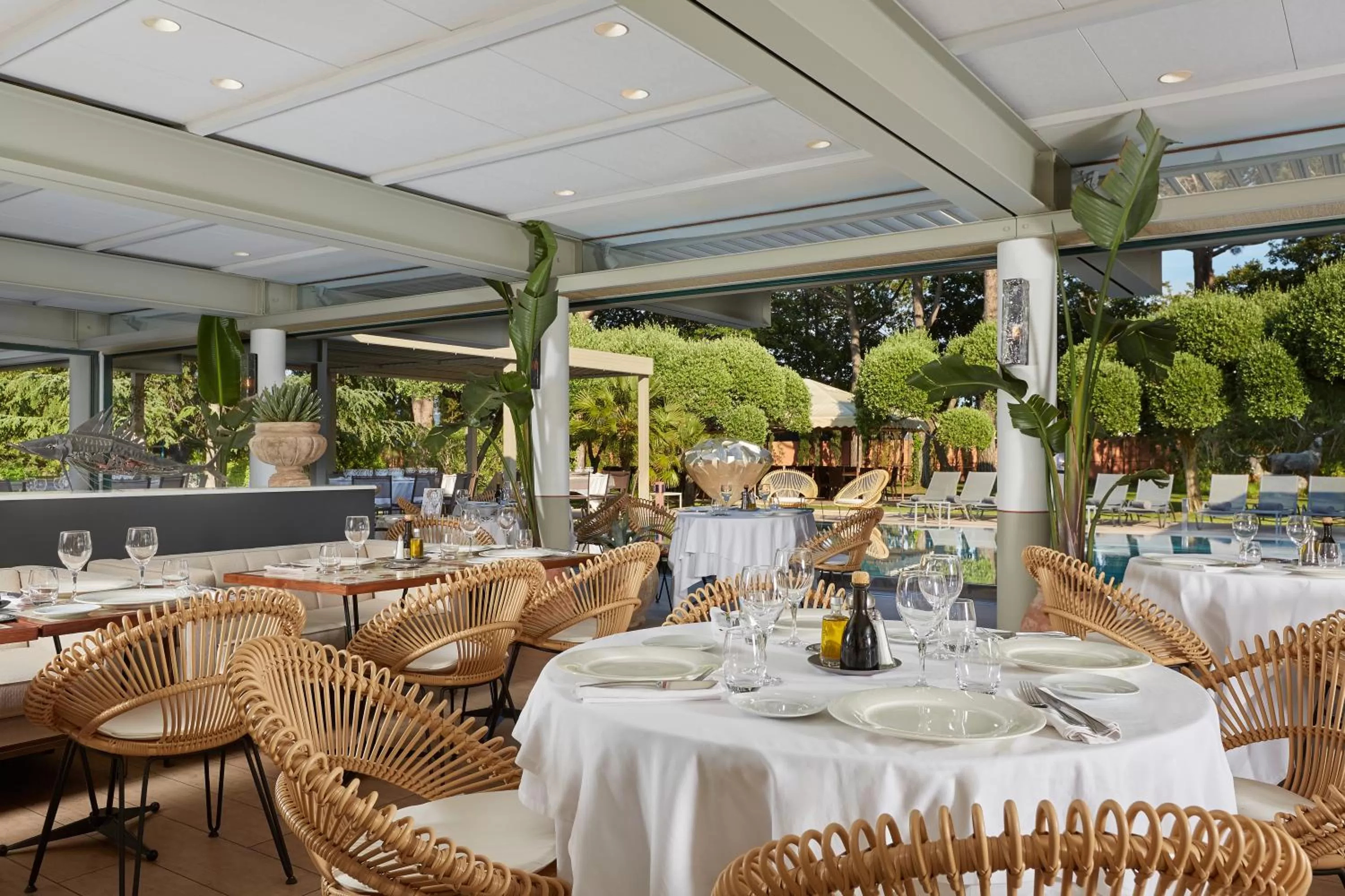 Patio in Villa Duflot Hôtel & Spa Perpignan