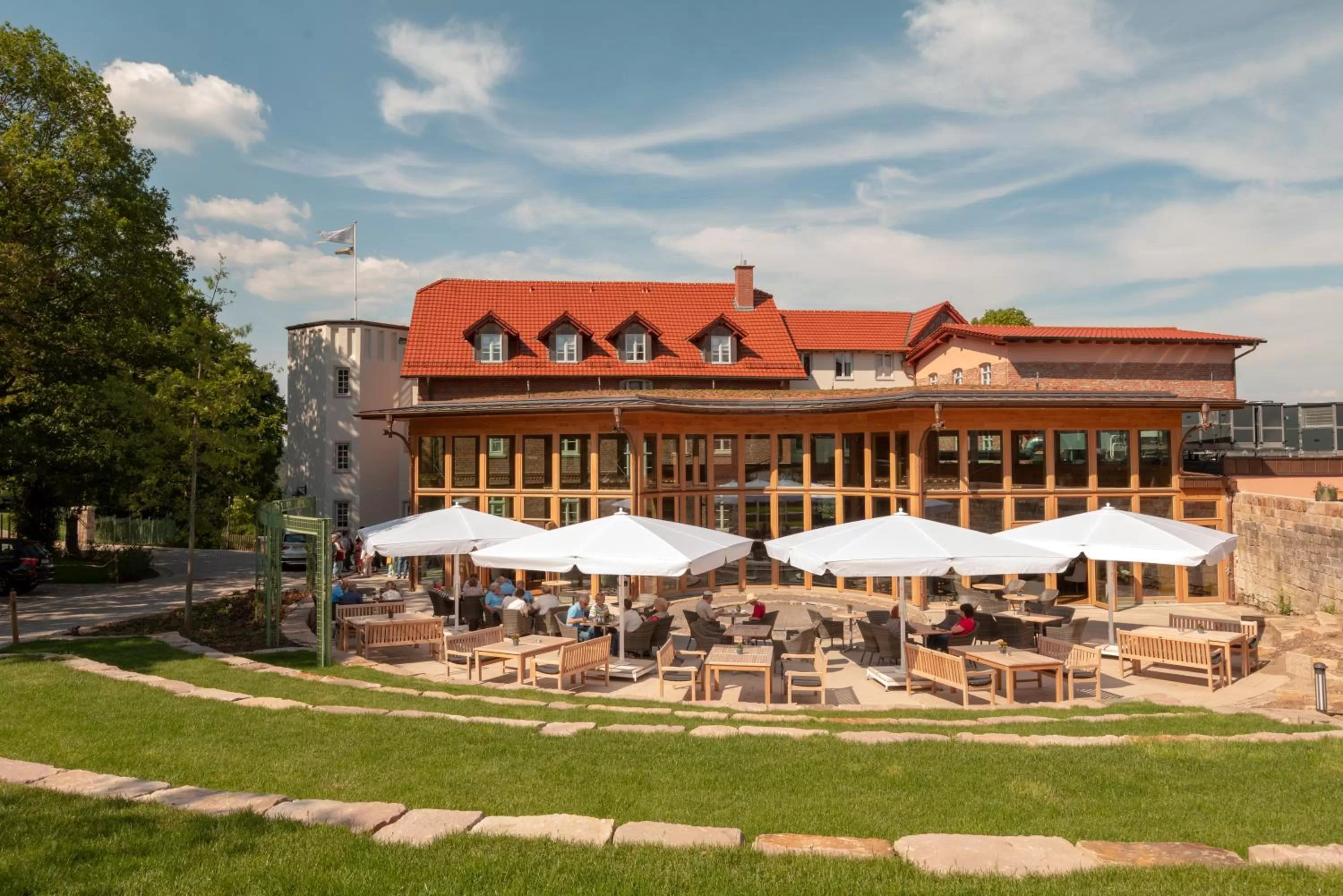 Balcony/Terrace in Hotel Brunnenhaus Schloss Landau