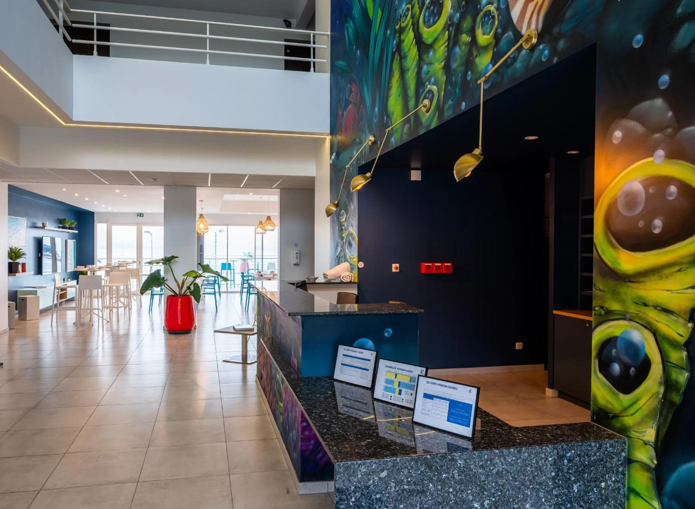 Lobby or reception in Résidence Hôtelière Poséidon Caraïbes