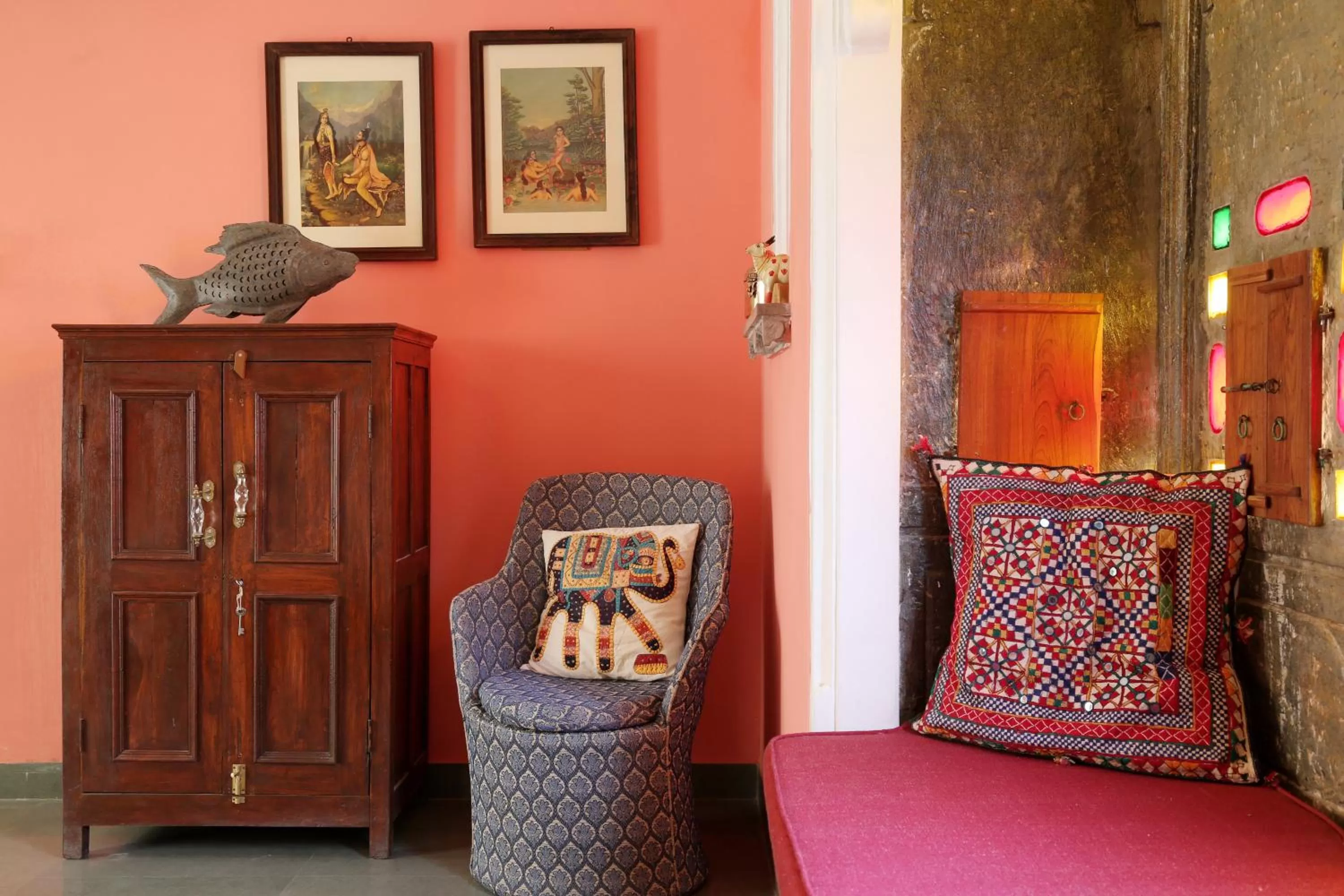 Decorative detail, Seating Area in Little Garden Guest House