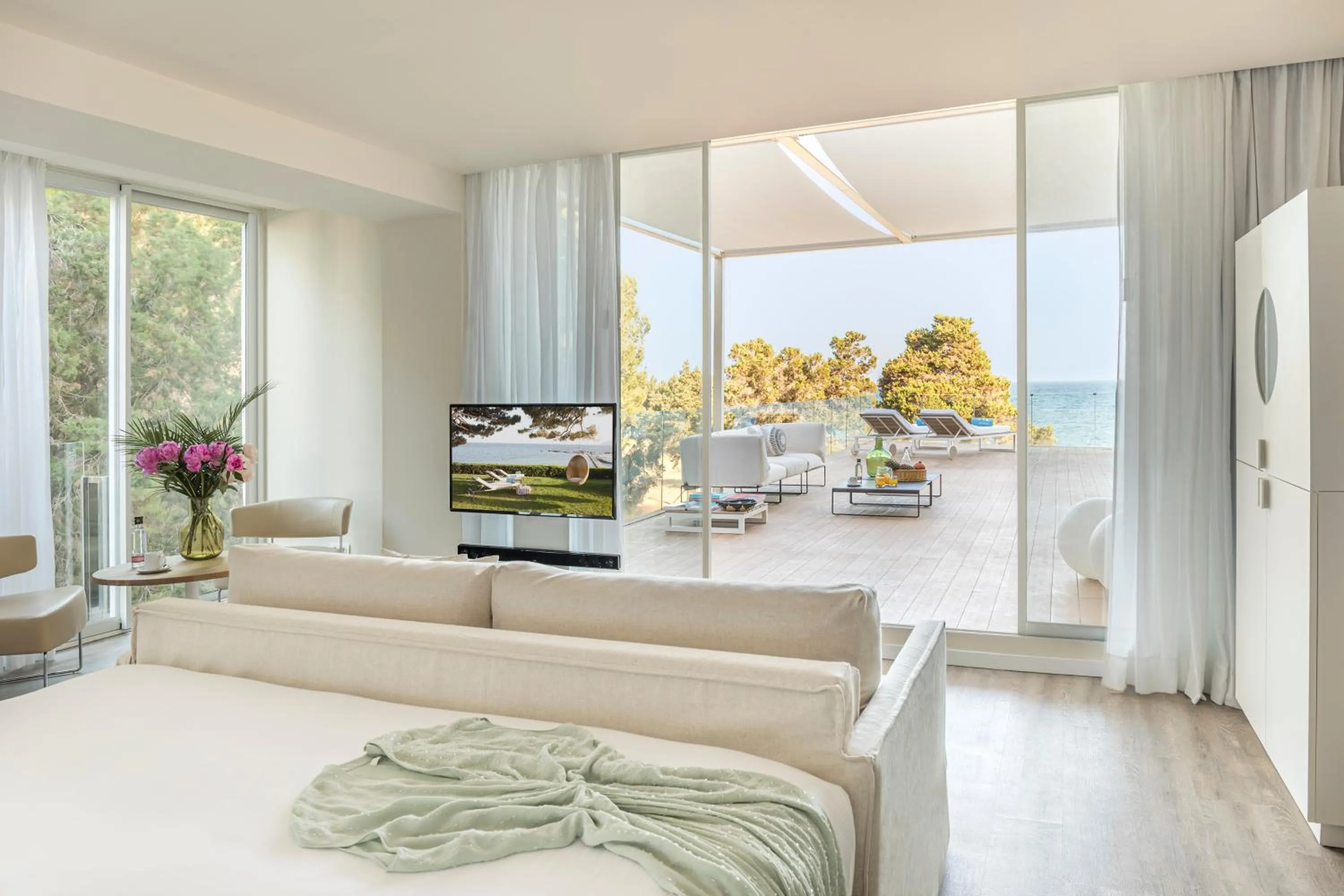 View (from property/room), Bed in ME Ibiza - The Leading Hotels of the World