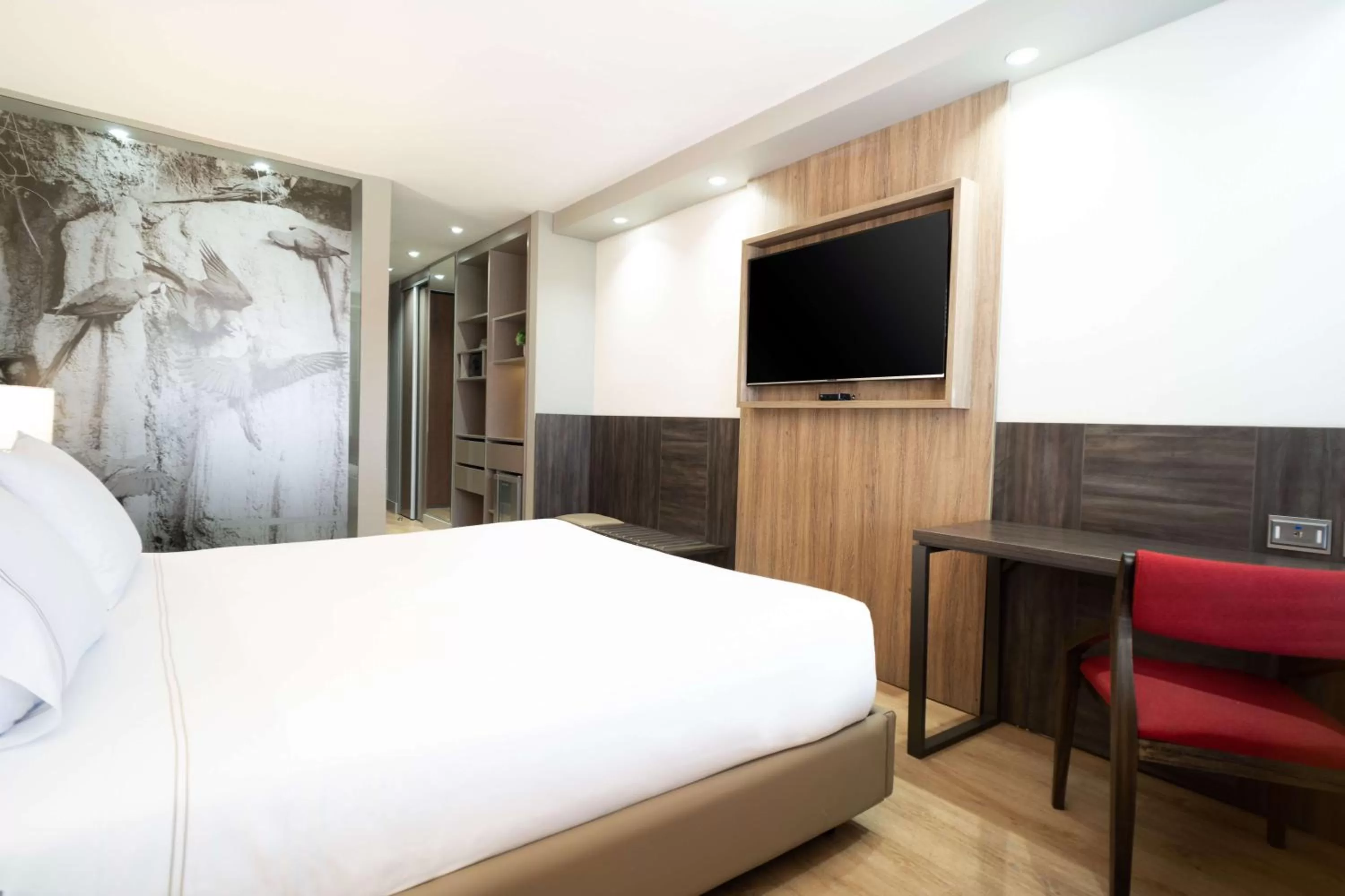 TV and multimedia, Bed in Hotel Habitel Prime