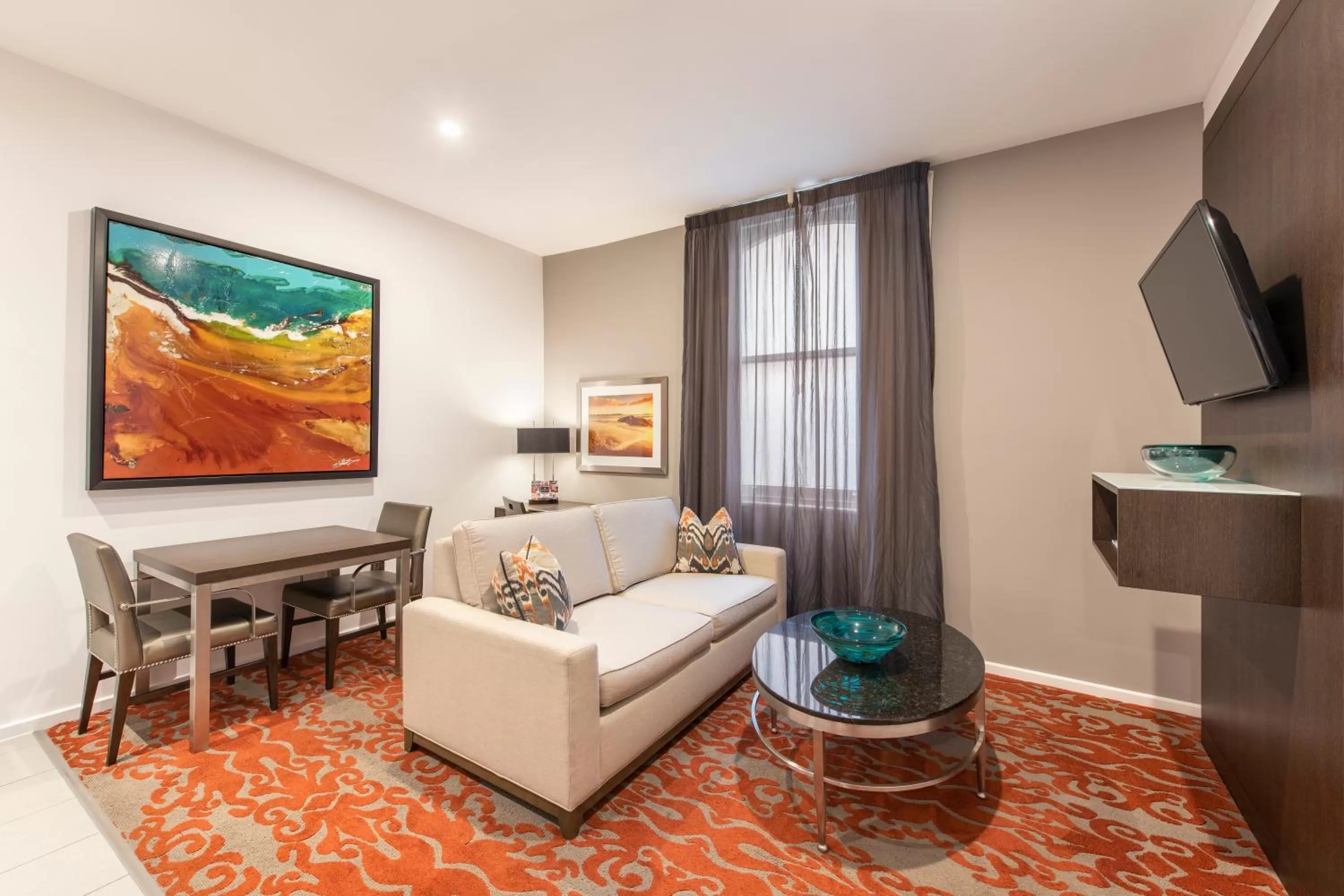 Seating area in Miller Apartments