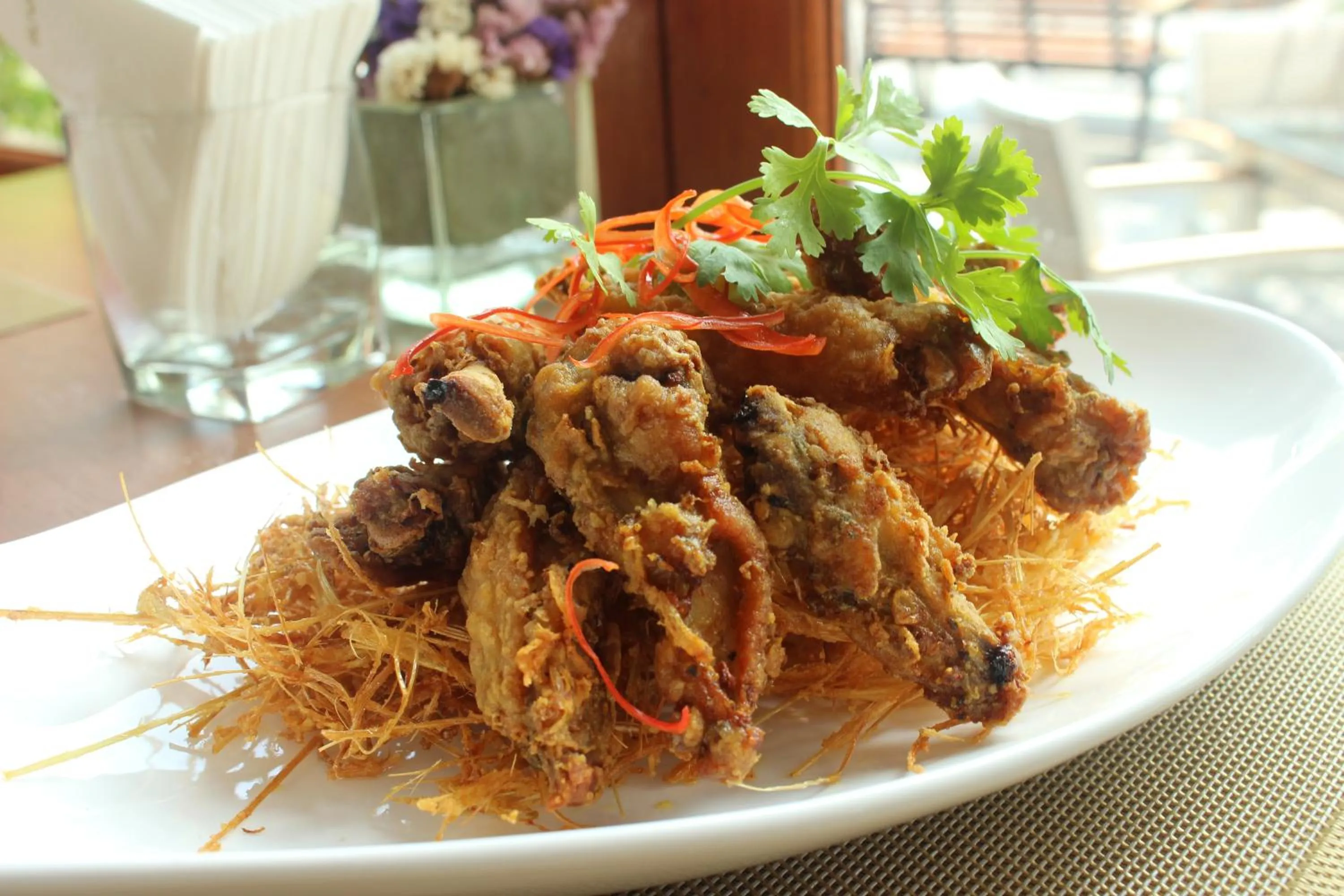 Food close-up in Suvarnabhumi Suite Hotel