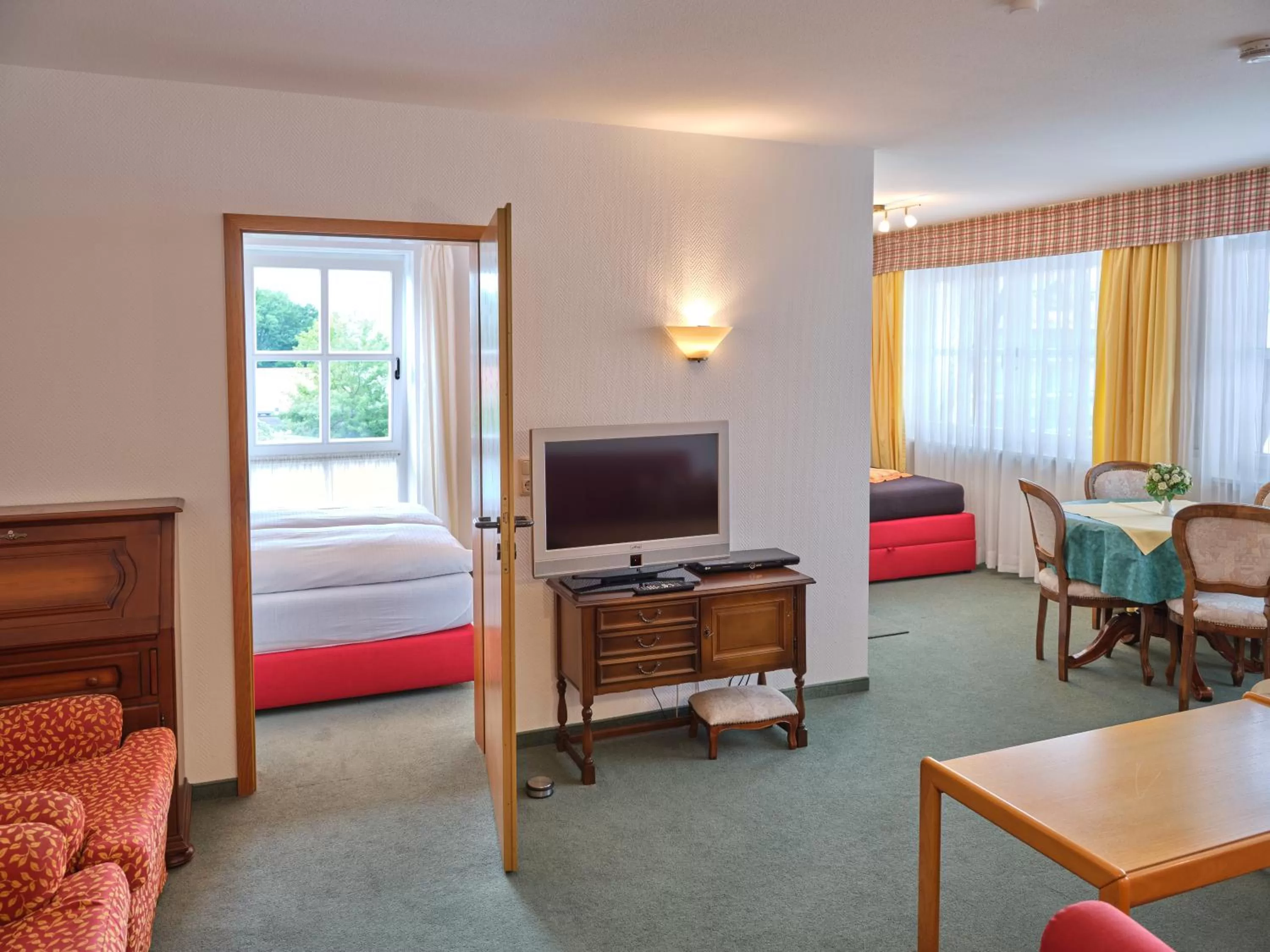 Living room, TV/Entertainment Center in Appartement-Haus Blumenhof