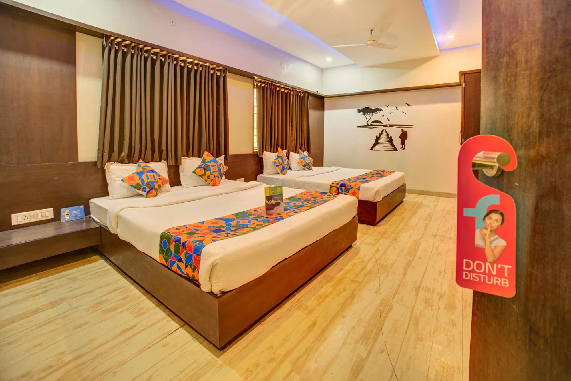 Bedroom, Bed in FabHotel Bee Town