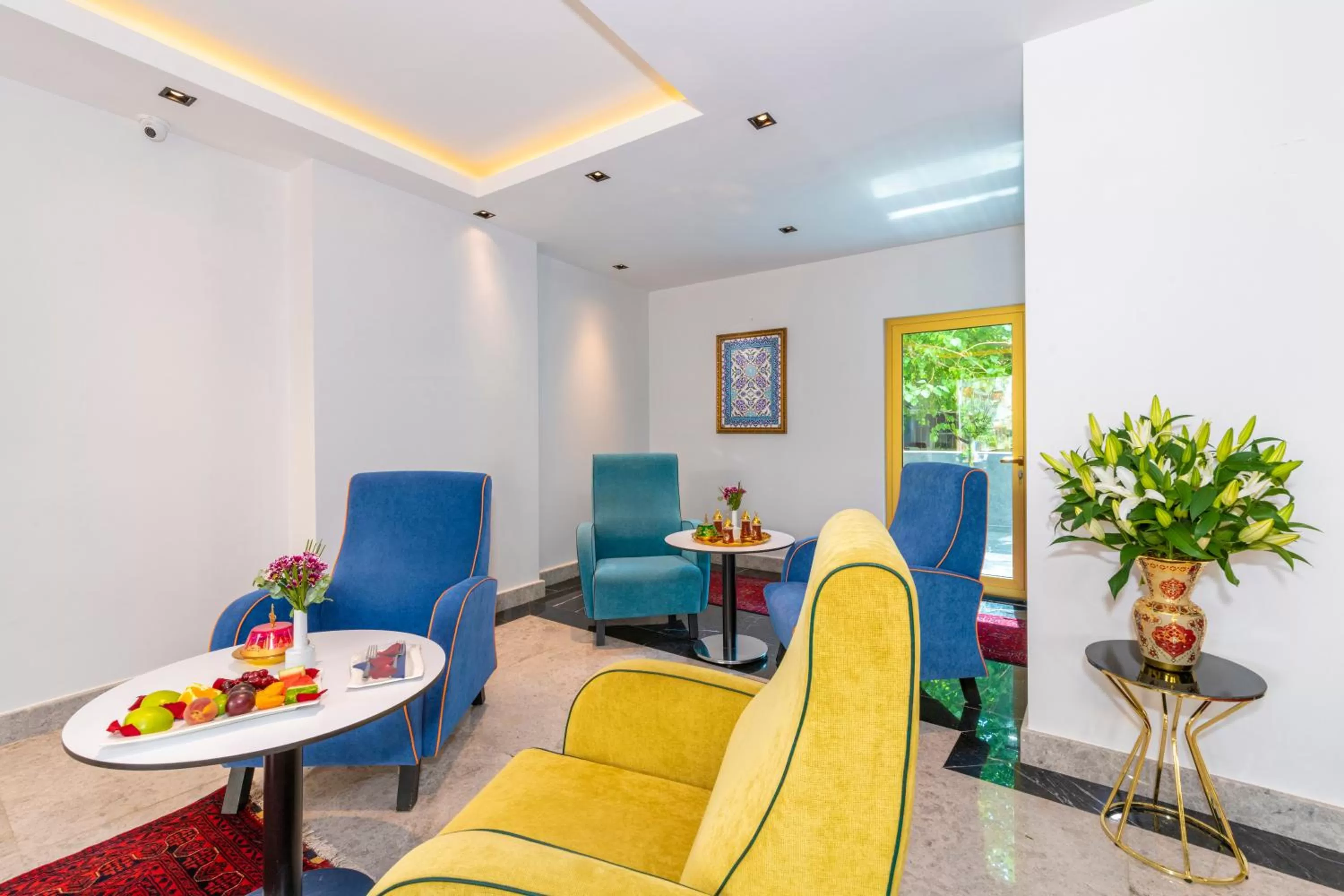 Seating area in Eastanbul Suites