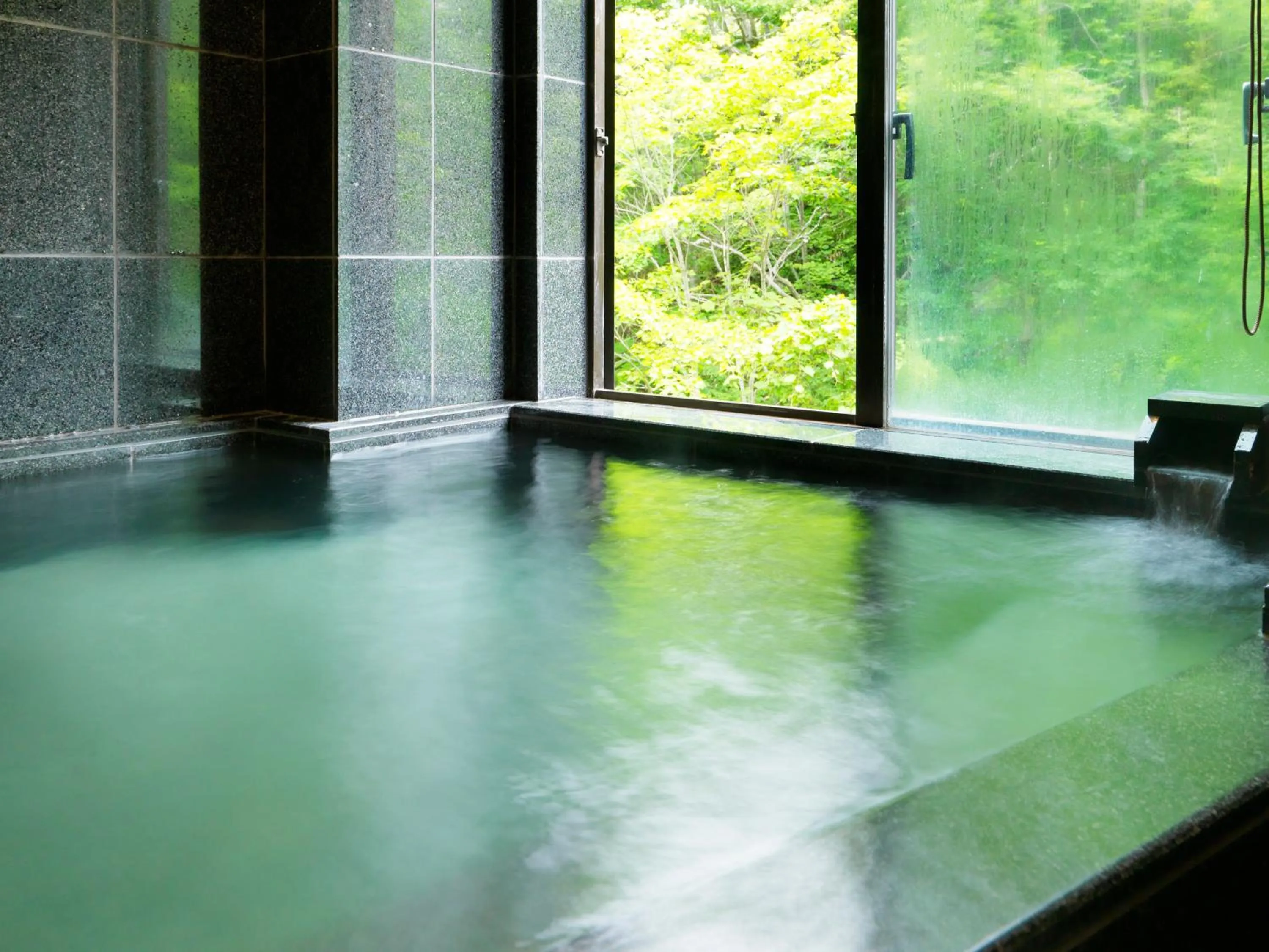 Hot Spring Bath in Niseko Konbu Onsen Tsuruga Moku-no-sho