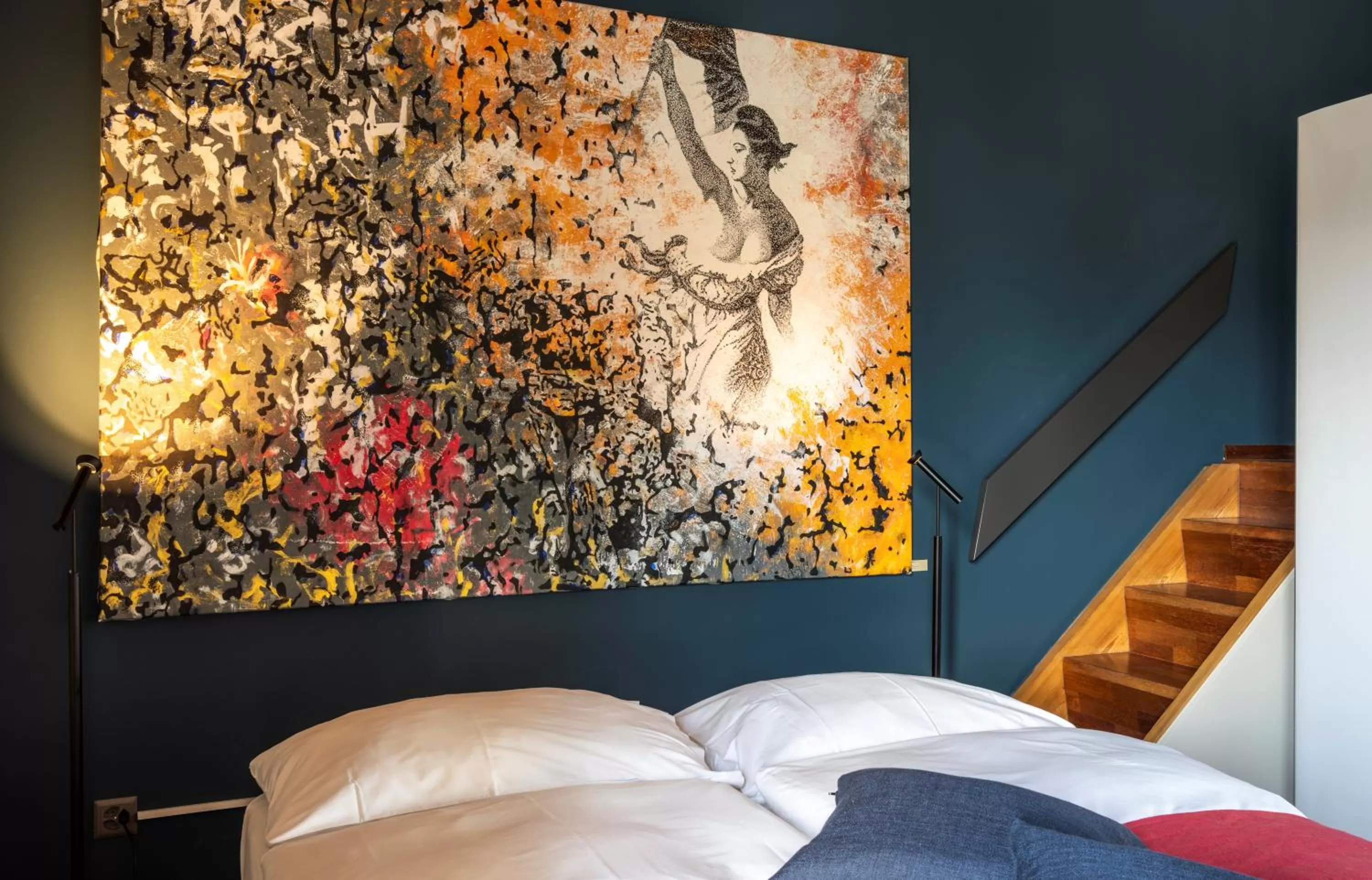 Decorative detail, Bed in Hotel Rebstock