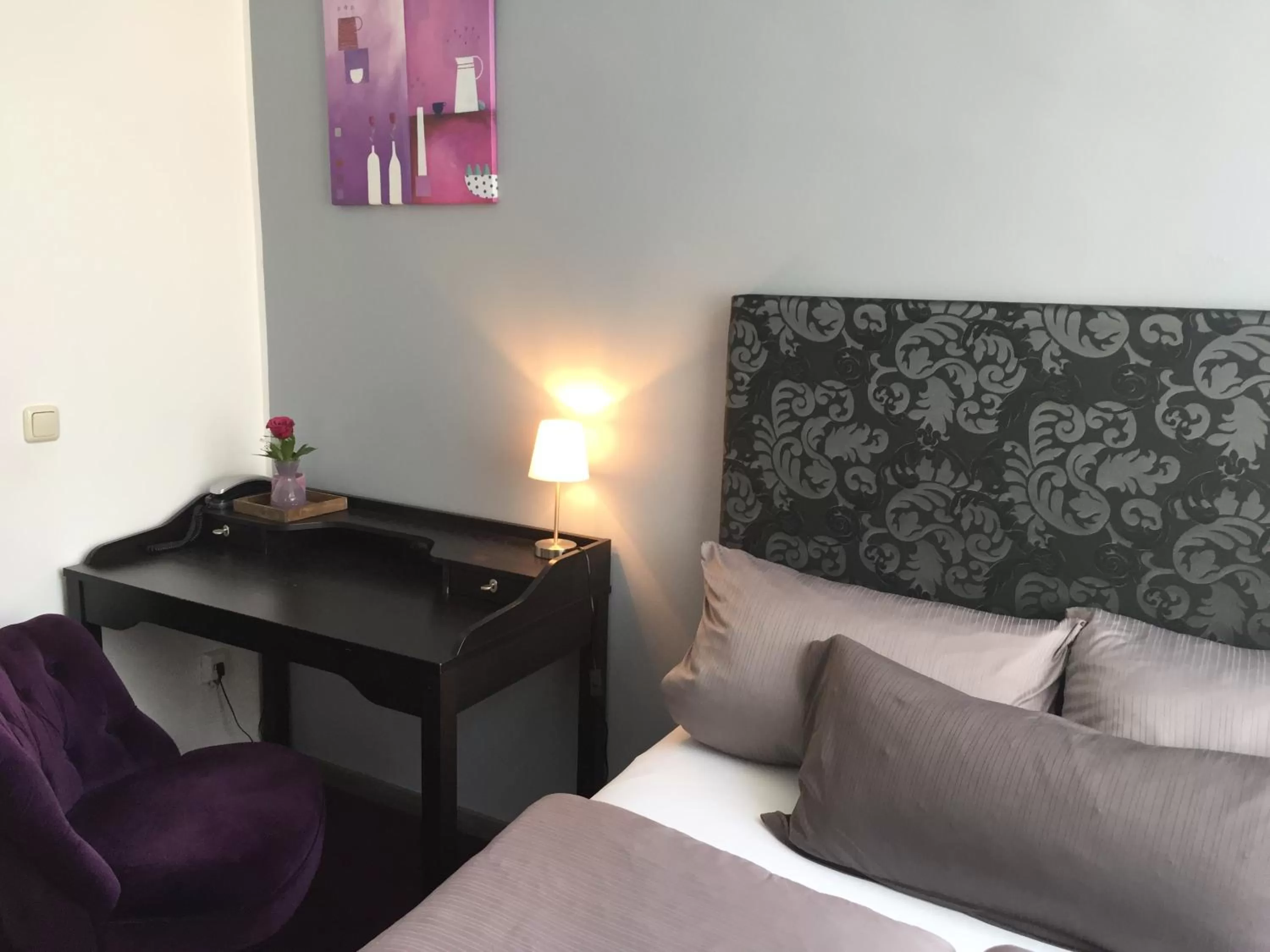 Decorative detail, Bed in Hotel Heddernheimer Hof