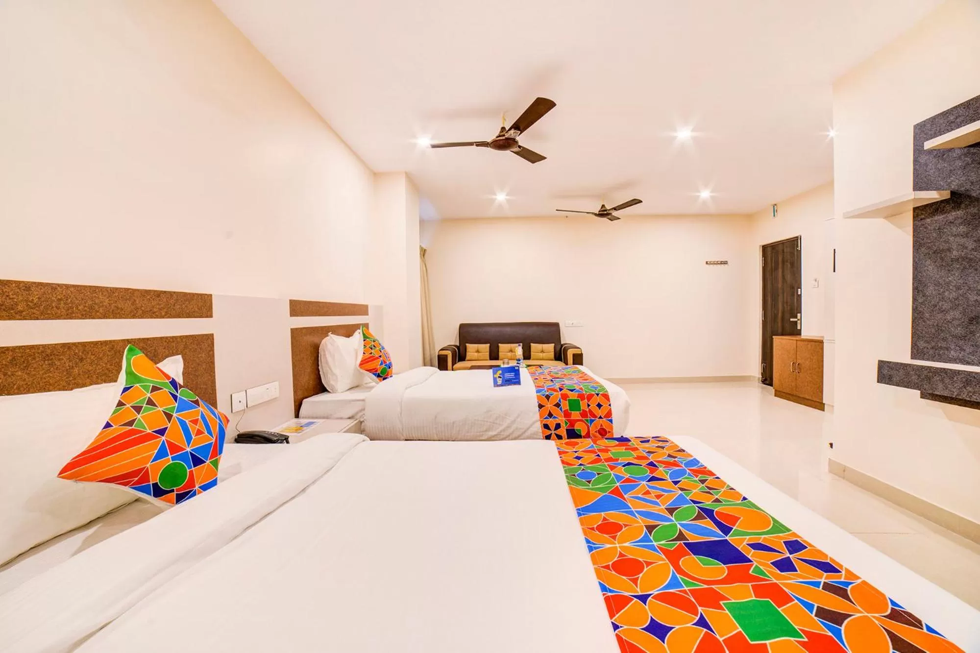 Bedroom, Bed in FabHotel Spark Inn Dwarakanagar