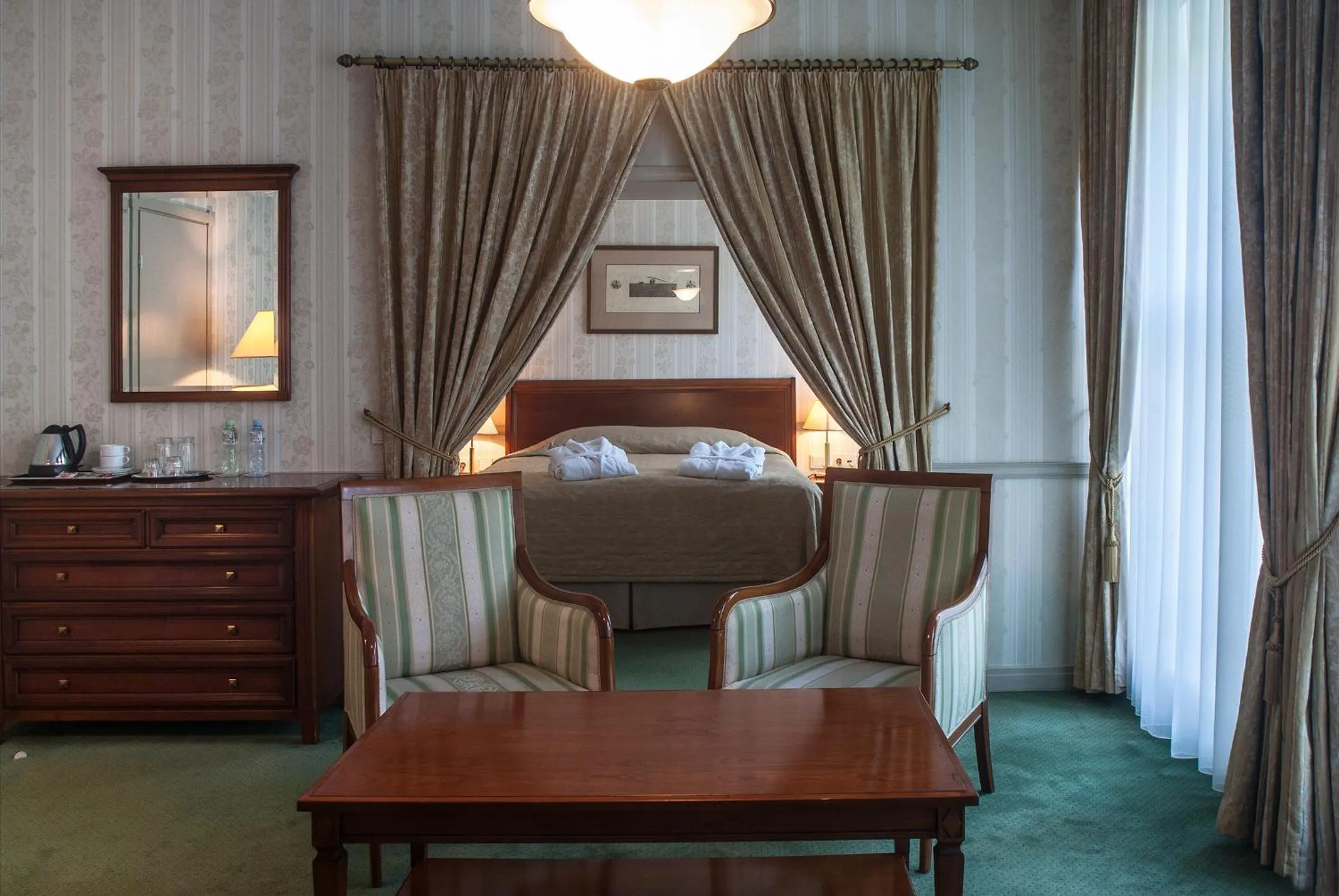 Seating area, Bed in Kaunas