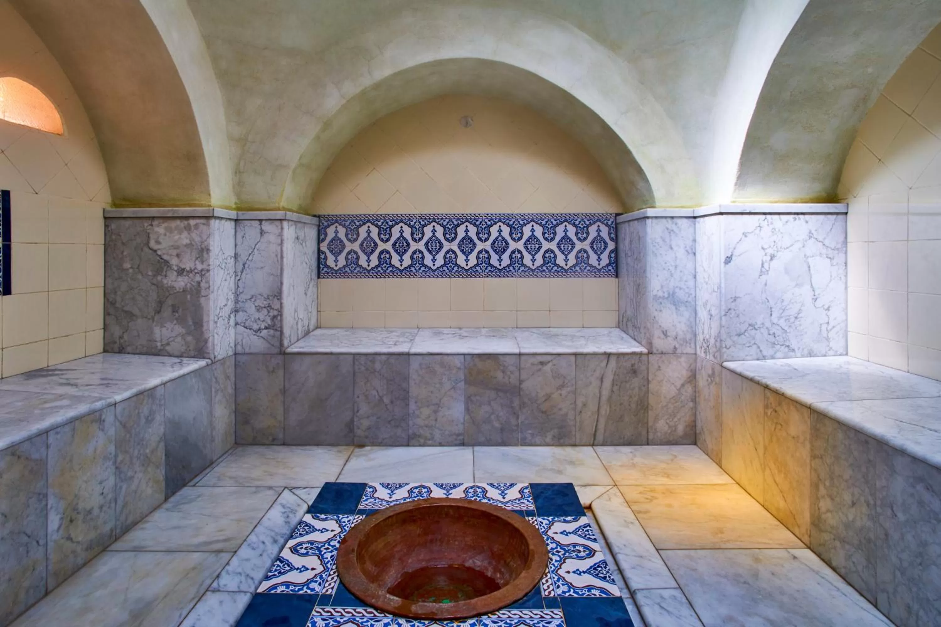 Steam room in Al Moudira Hotel