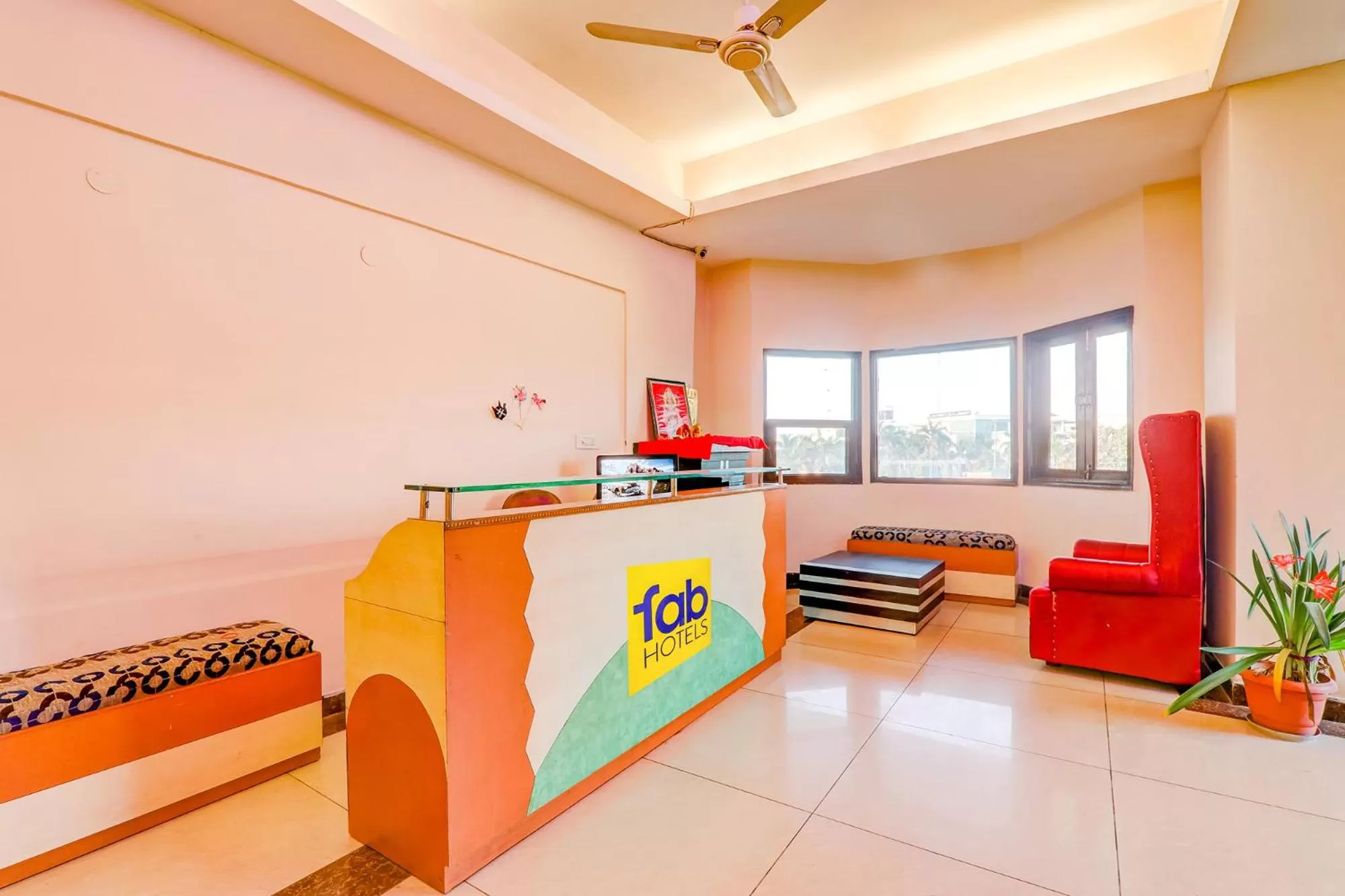 Seating area in FabHotel Shimla Resort