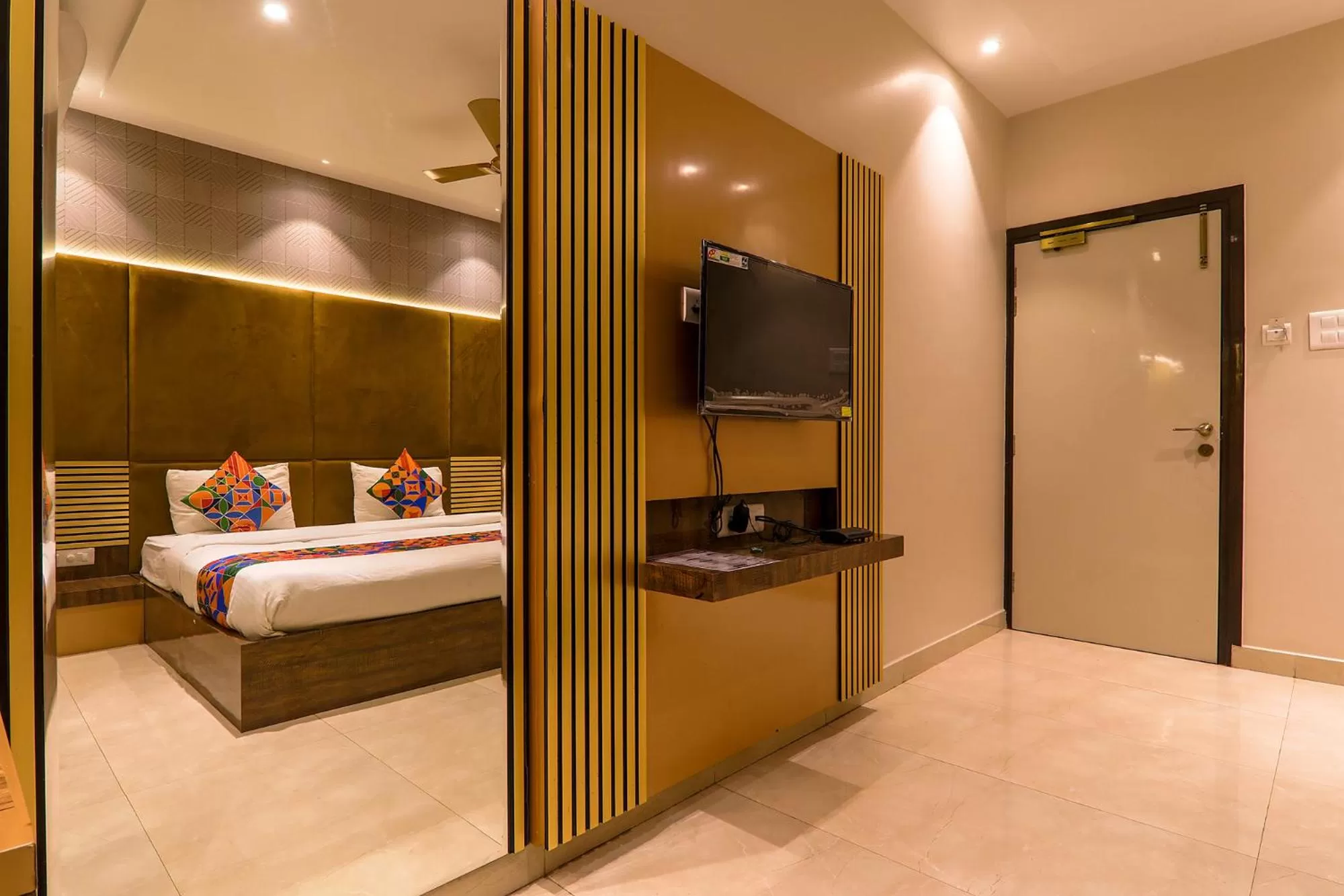 Bed in FabHotel Maya Crystal