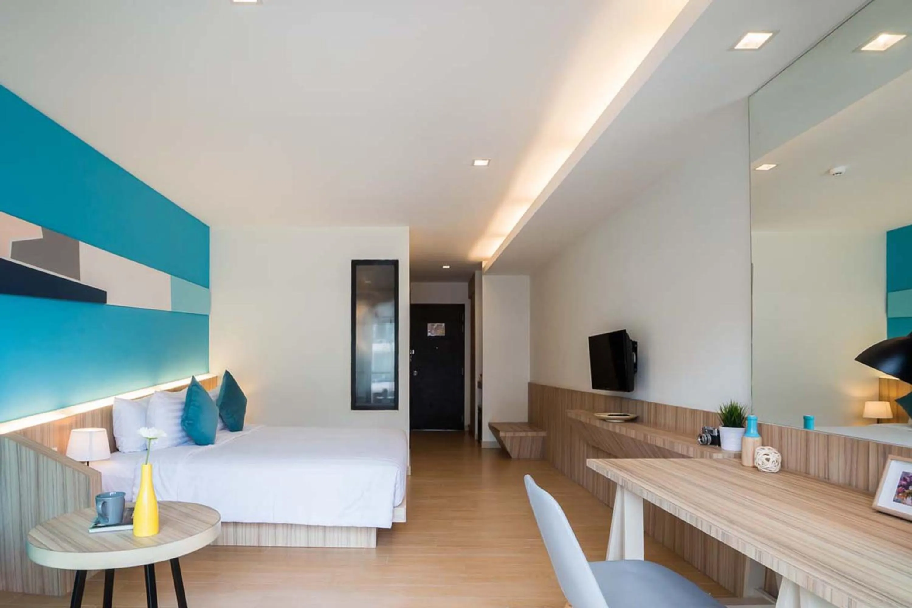 Bed in J Inspired Hotel Pattaya