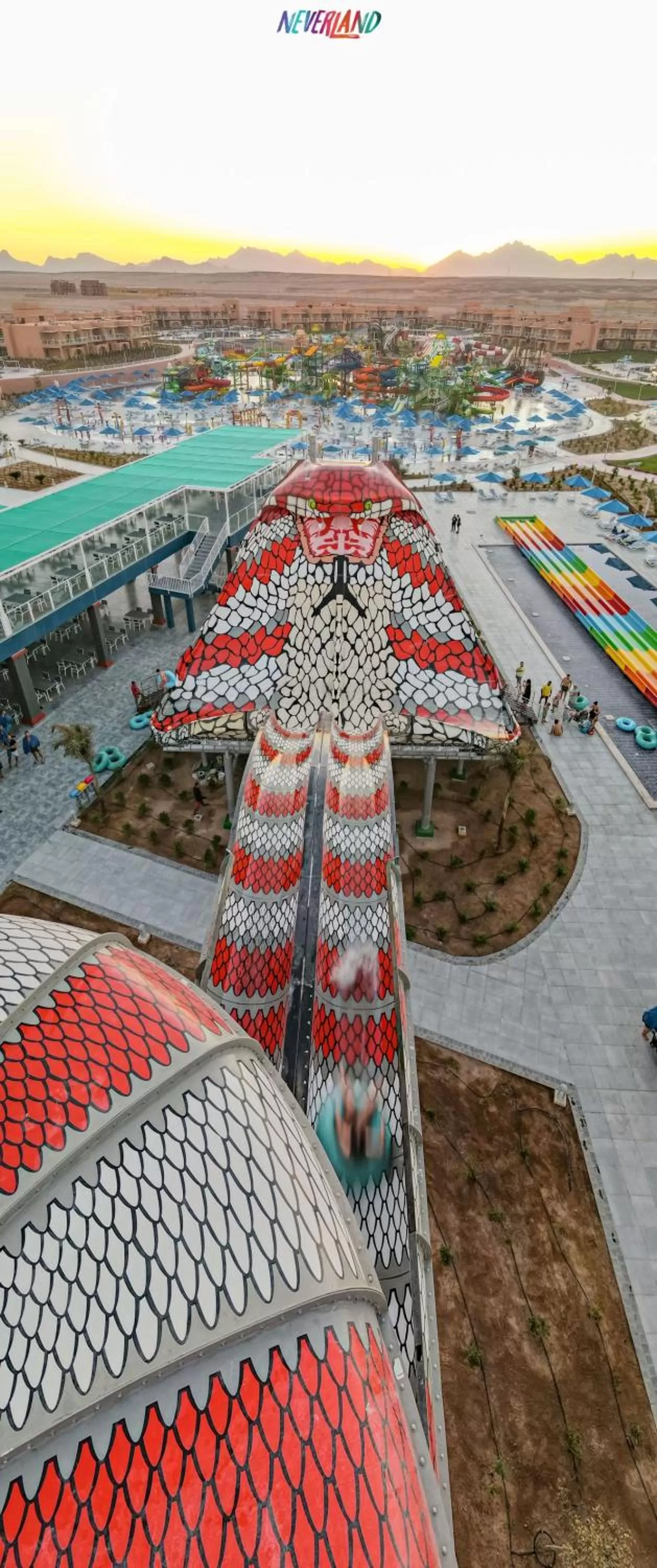 Bird's eye view in Neverland City Hurghada - Pickalbatros