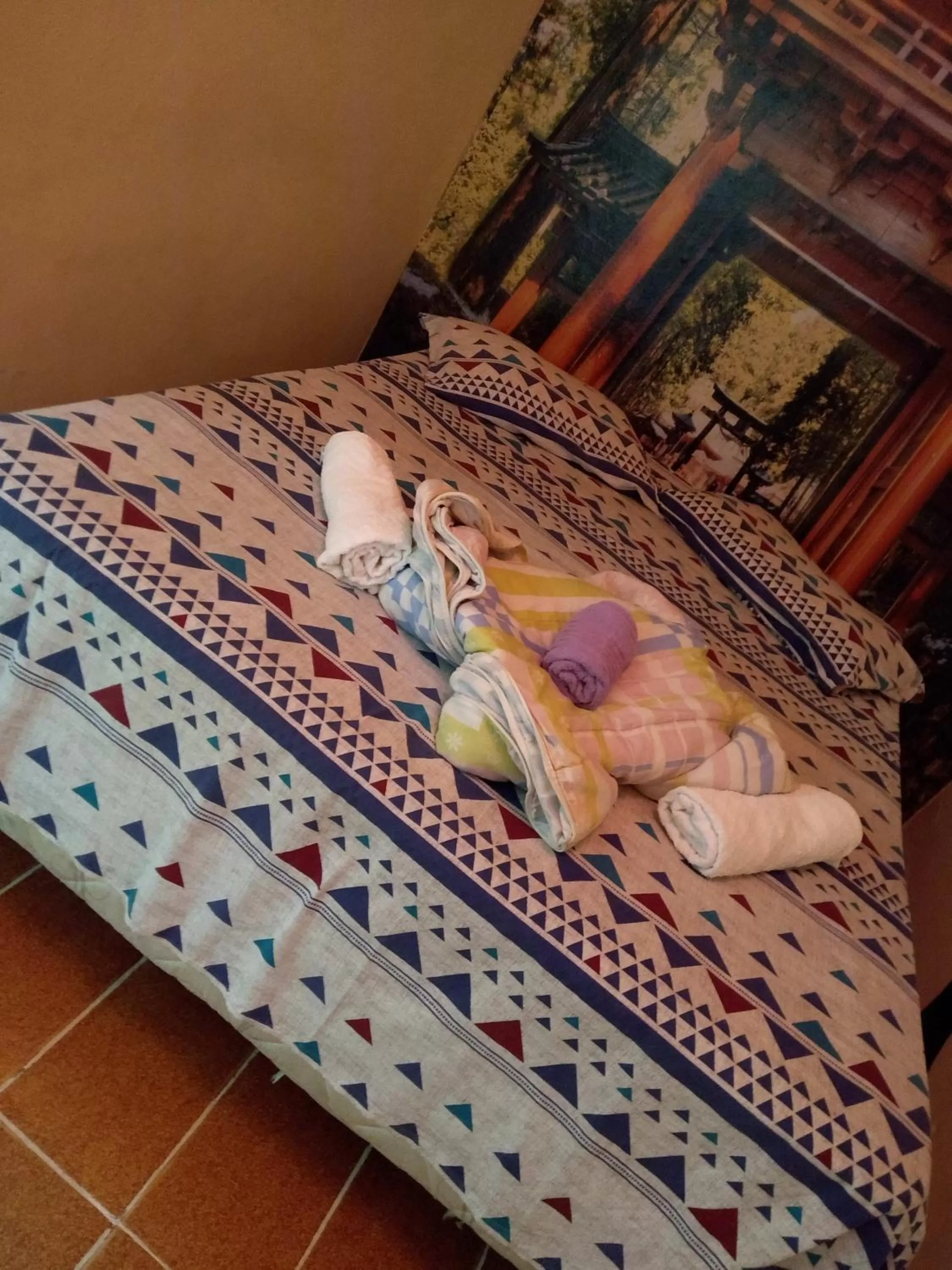 Property building, Bed in Pousada Encanto e Magia