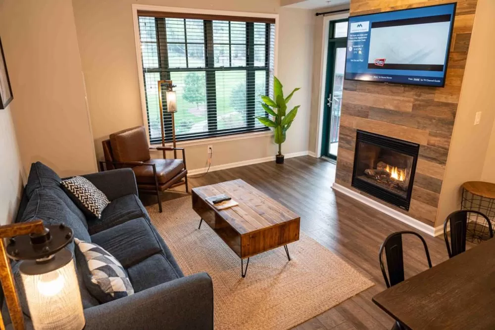 Living room in The Appalachian at Mountain Creek