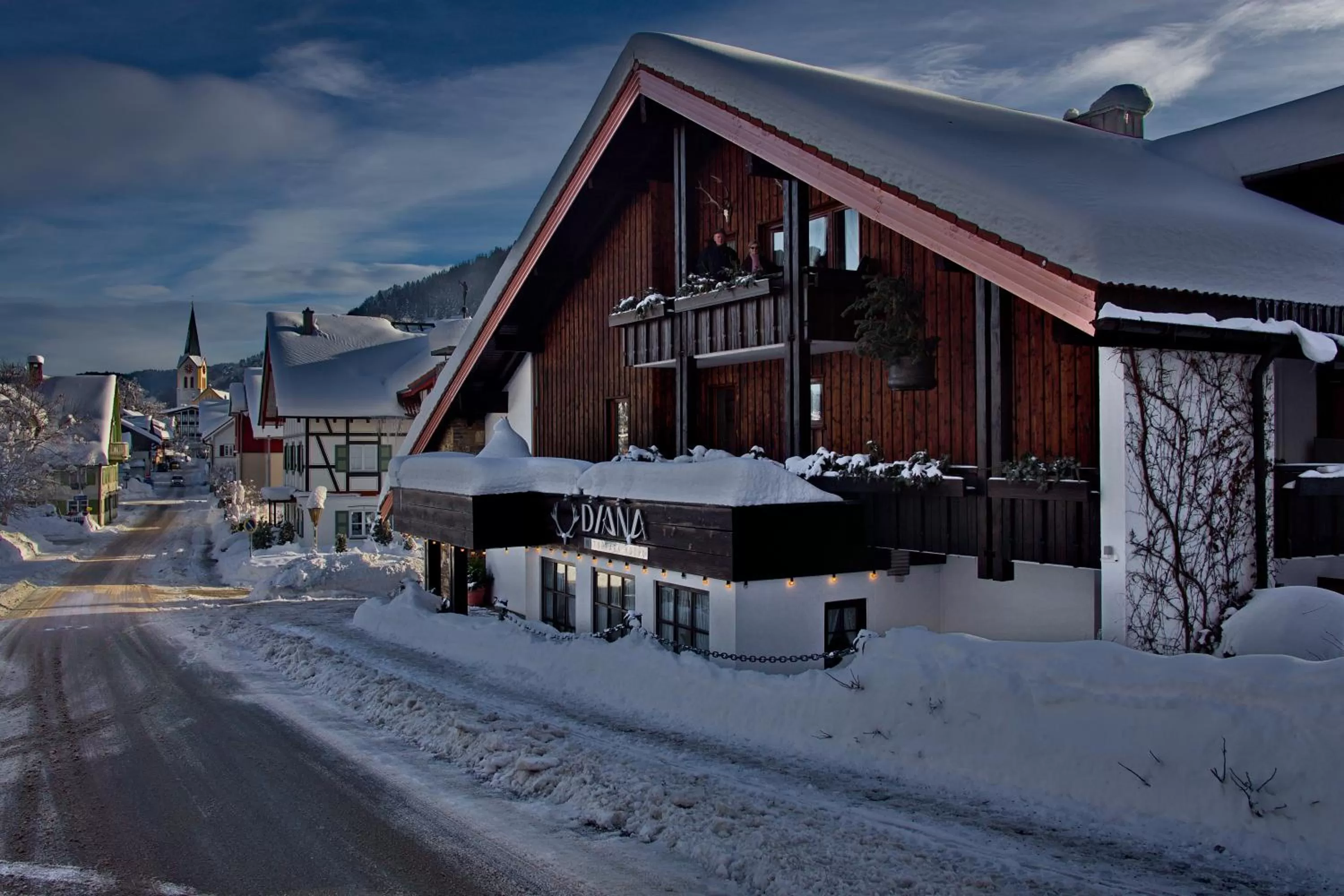 Facade/entrance, Winter in DIANA Naturpark Hotel - mit Oberstaufen Plus Golf-Gästekarte