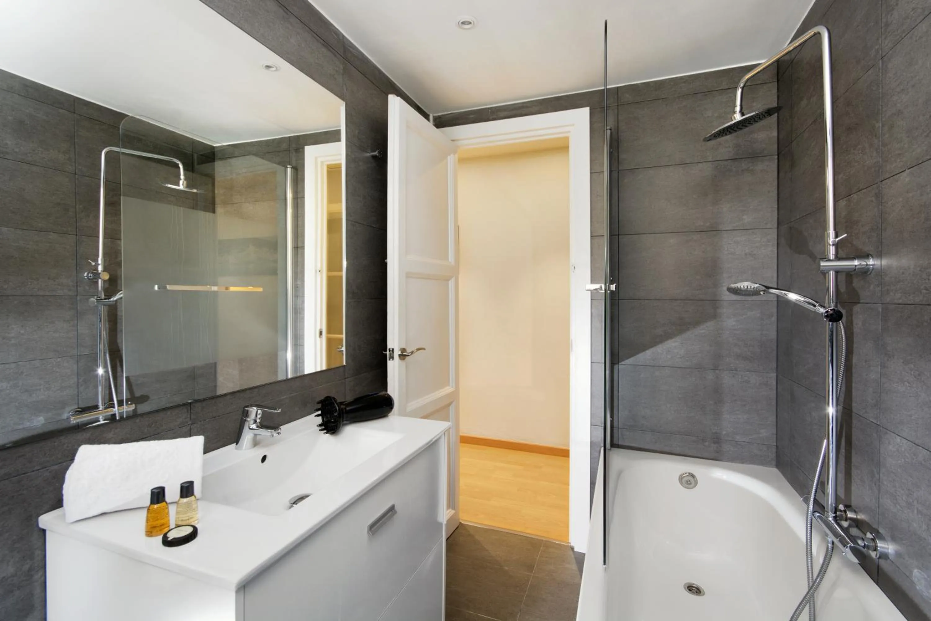 Shower in Eixample Building Apartments by Mercedes Heritage