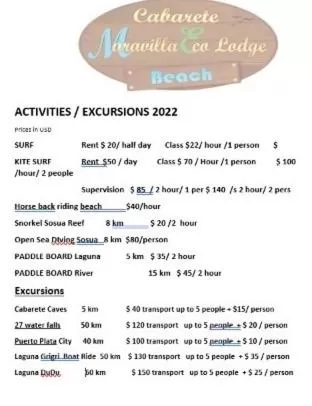 Nearby landmark in Cabarete Maravilla Eco Lodge Boutique Beach Surf Encuentro, Kite, by AA Crypto Group