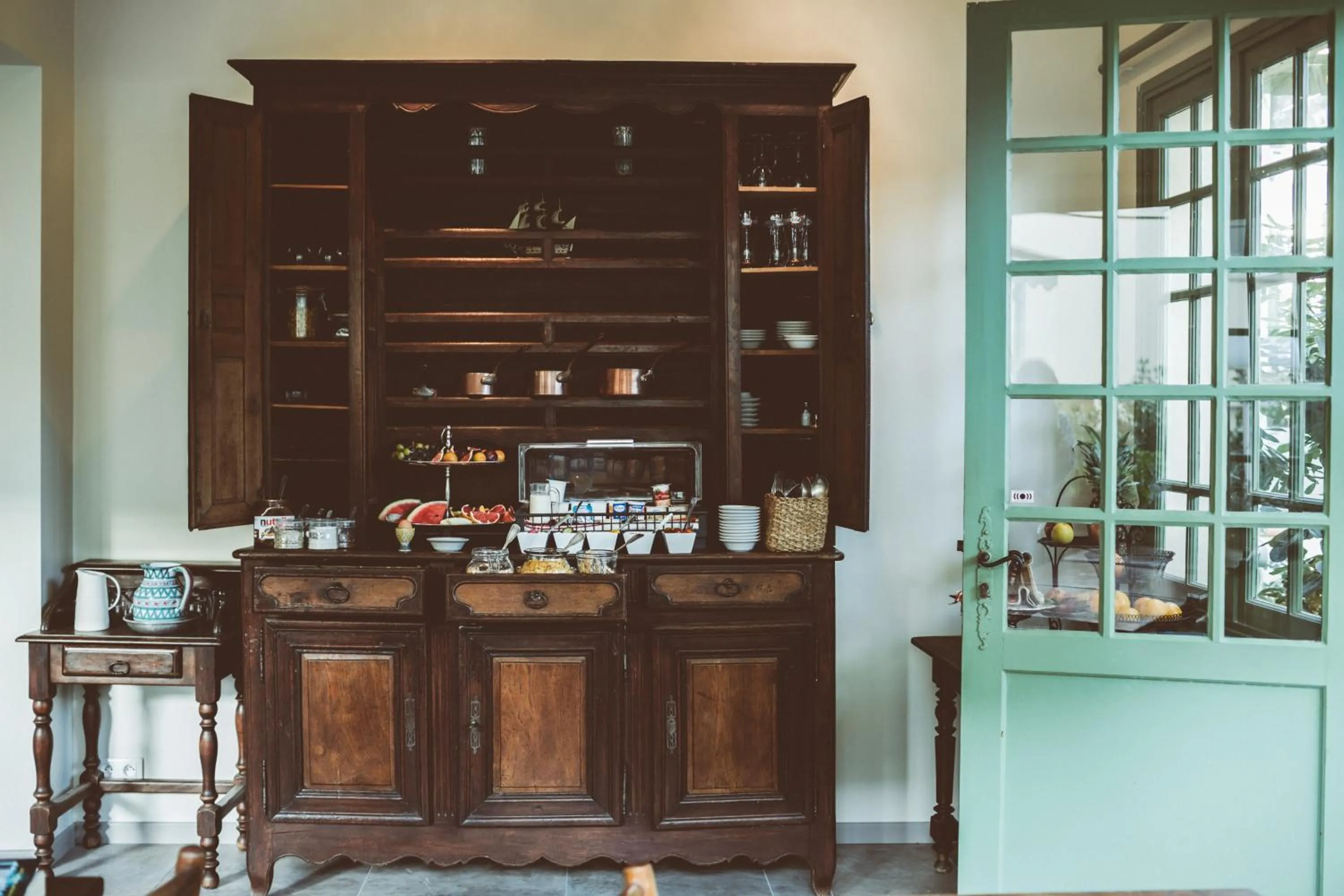 Buffet breakfast in Hotel Le Ponteil