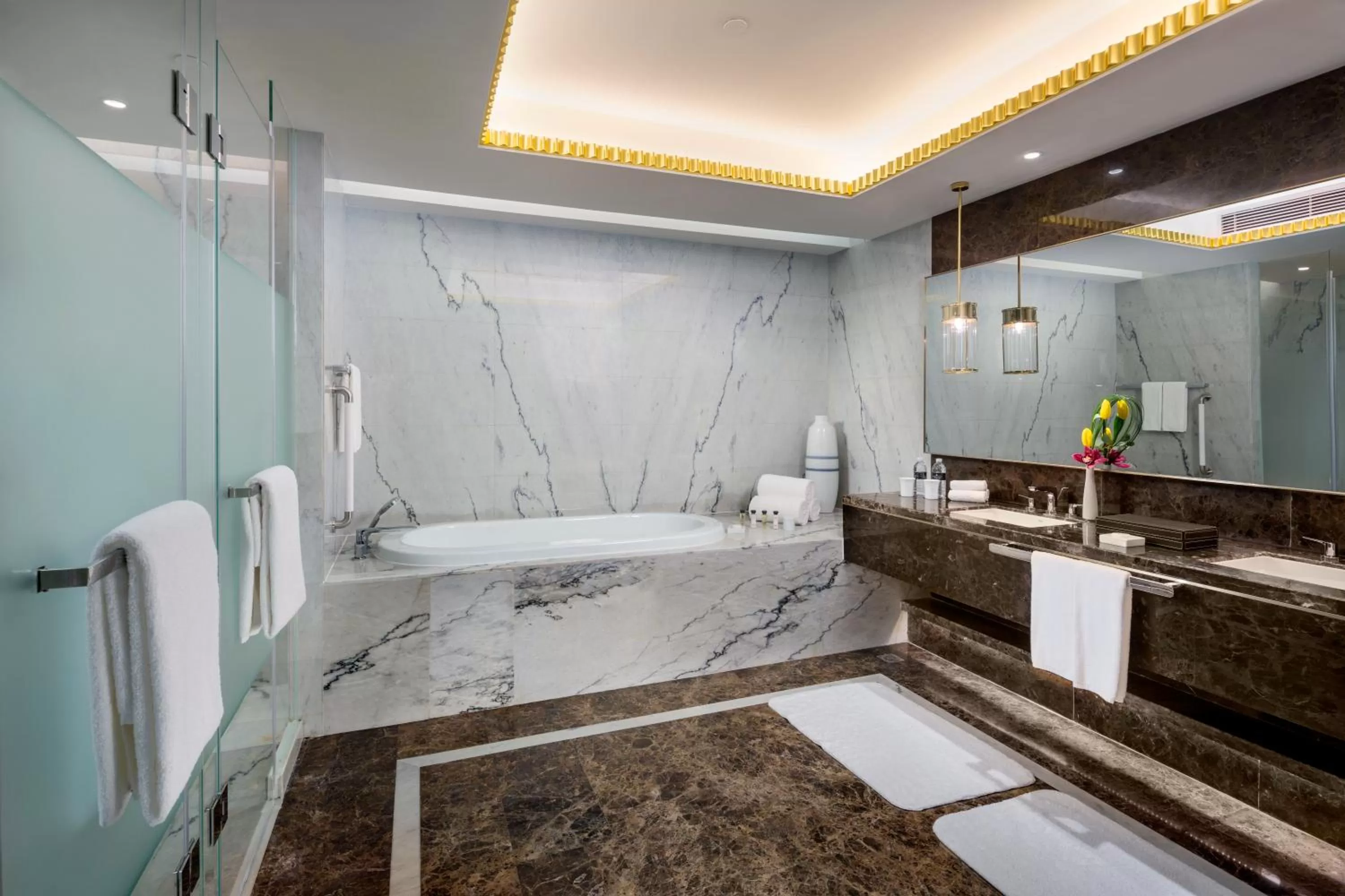 Bathroom in InterContinental Shanghai Jing' An by IHG